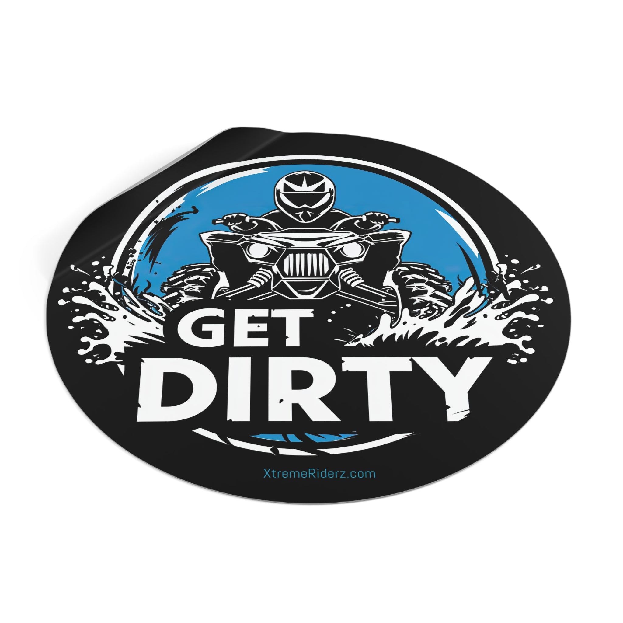 Get Dirty ATV- Xtreme Riderz - Round Vinyl Sticker