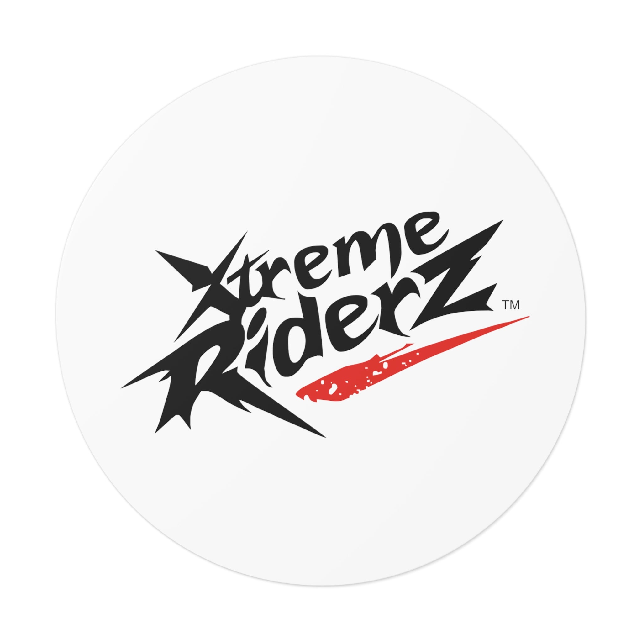 White Round Vinyl Stickers- Xtreme Riderz Brand