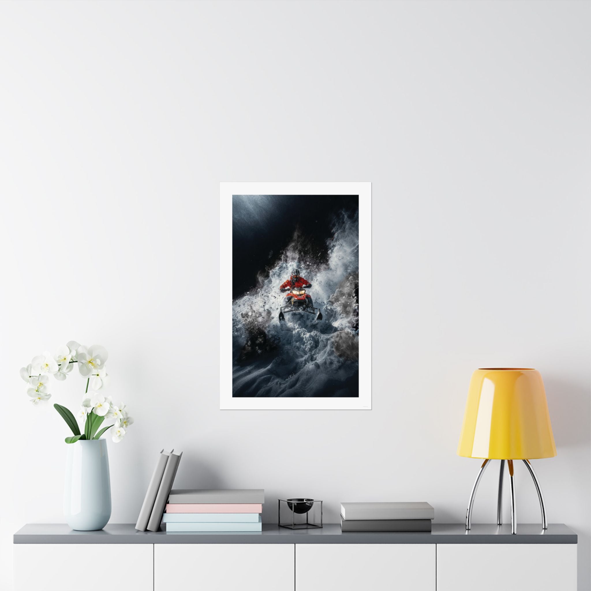 Avalanche Run - Snowmobile - Gallery Print Poster - DC0191