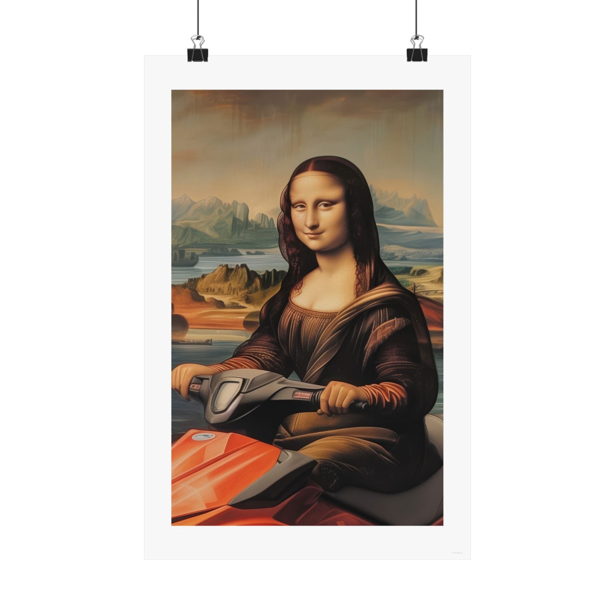 Mona Lisa - Leonardo de Vinci - Watersports - Gallery Print Poster - DC0262