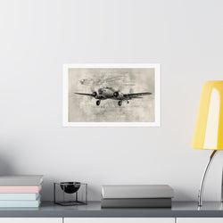 B-25 Blue Print - Aviation - Gallery Print Poster - DC0152