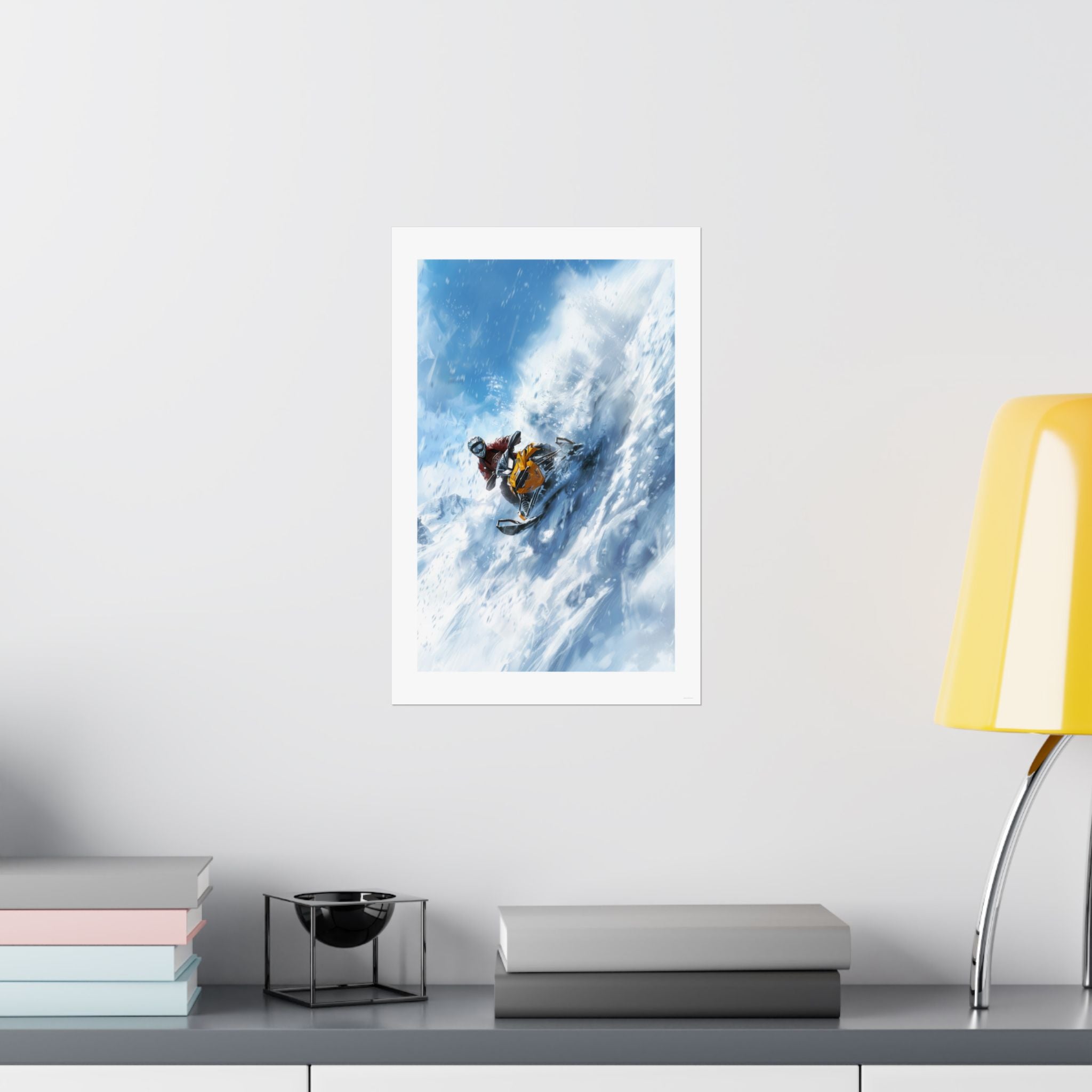 Cliff Hanger -  Snowmobile - Gallery Print Poster - DC0164