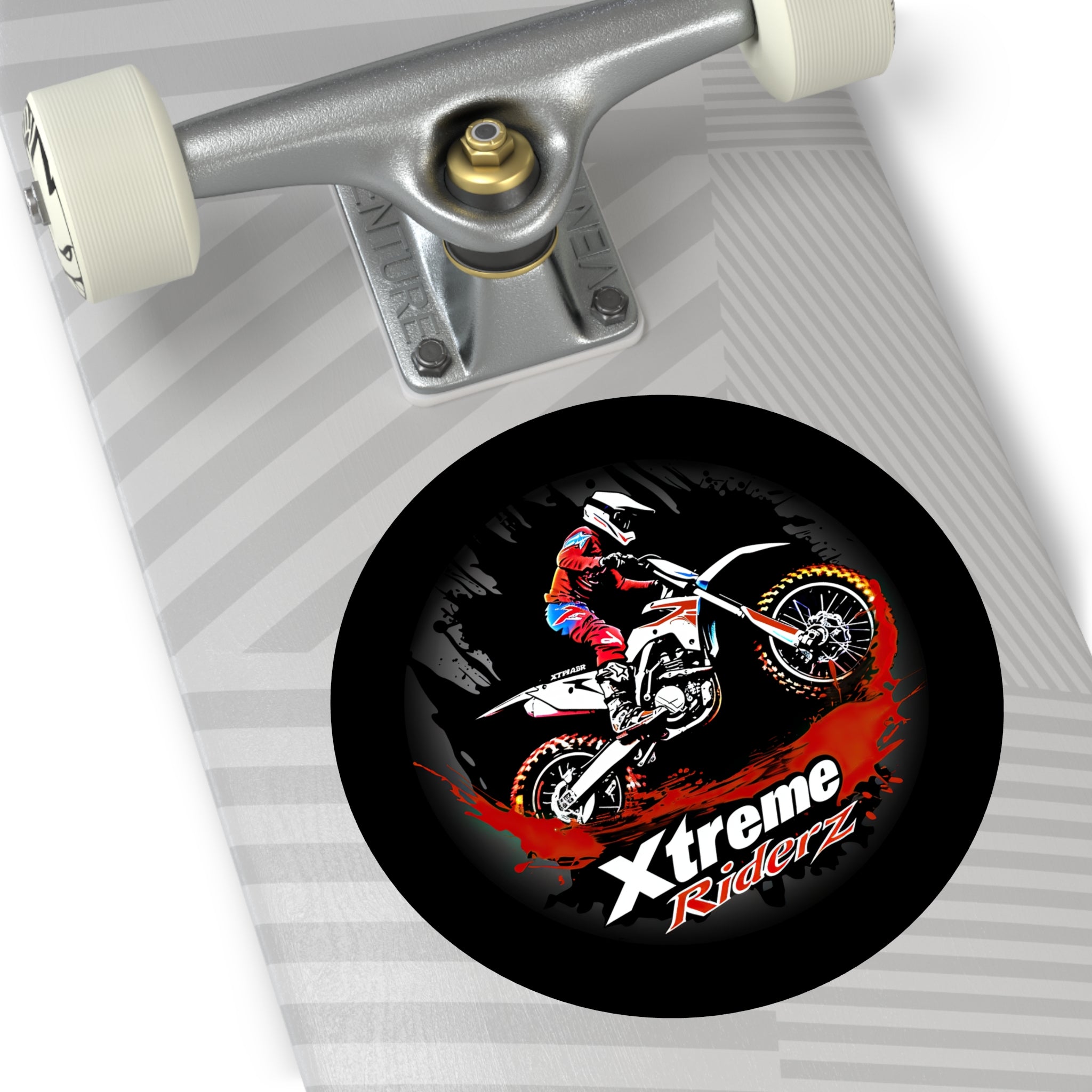 Motocross- Xtreme Riderz- Round Vinyl Stickers