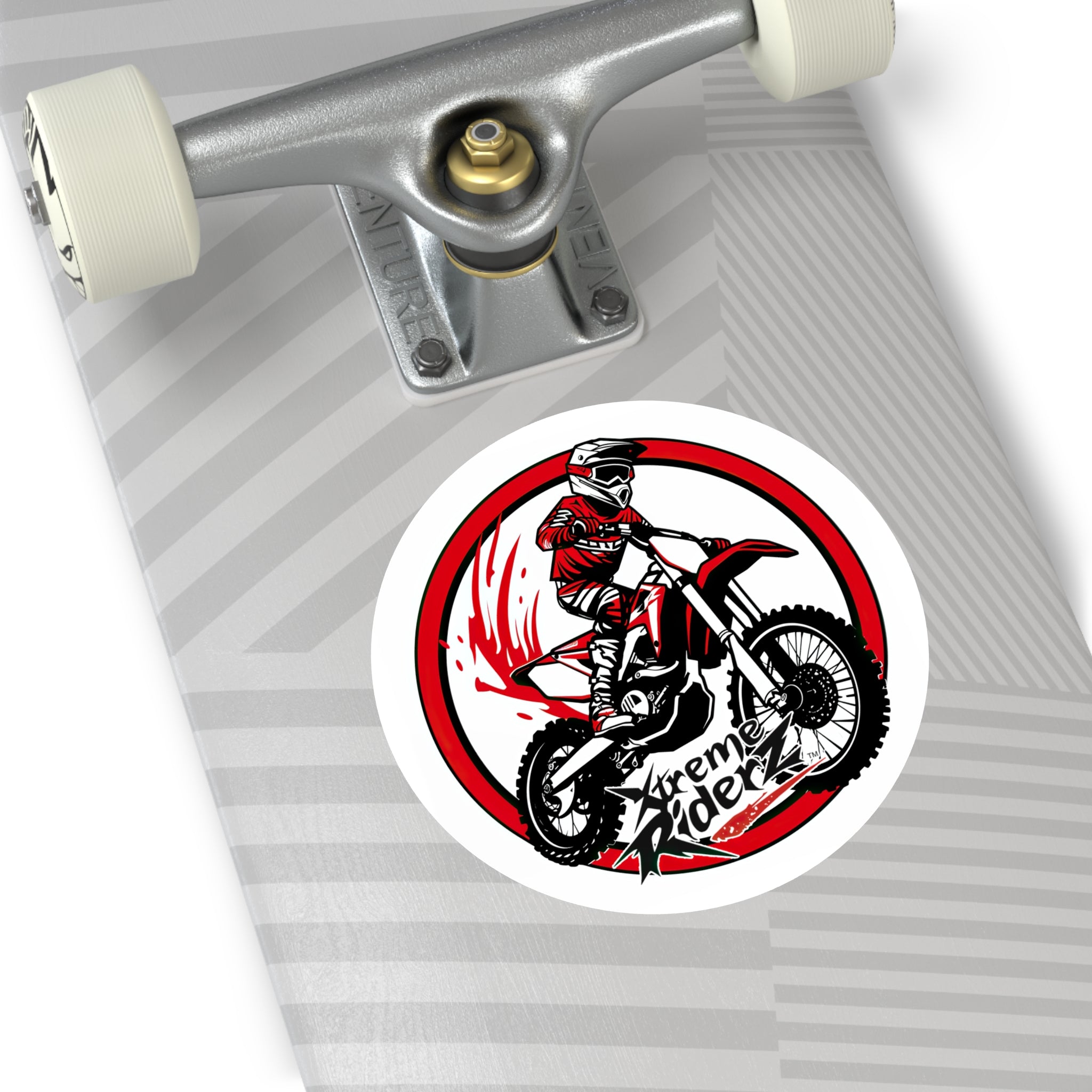 Motocross- Xtreme Riderz- Round Vinyl Stickers