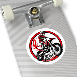 Motocross- Xtreme Riderz- Round Vinyl Stickers