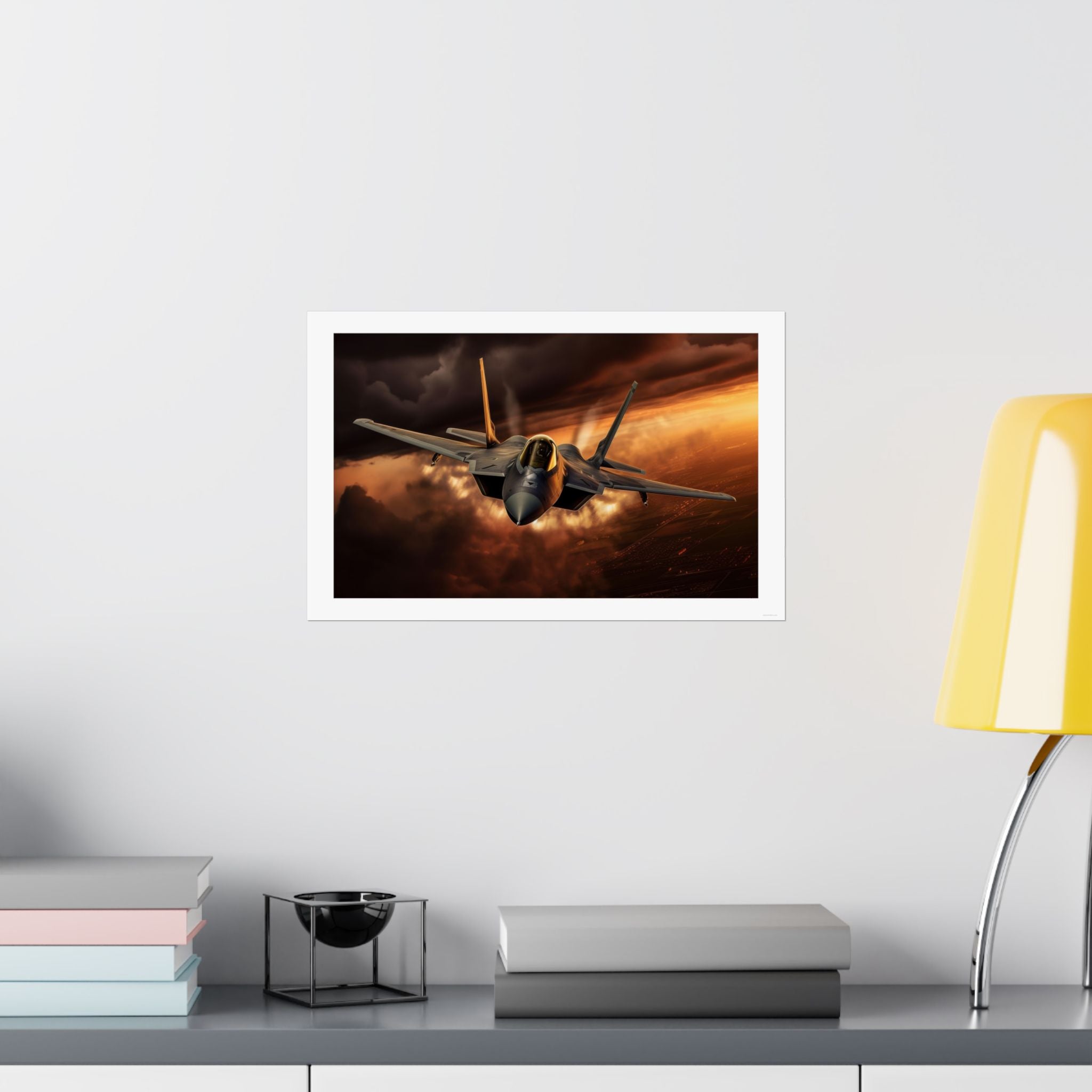 F22 Raptor Sunset Storm - Aviation - Gallery Print Poster - DC0151