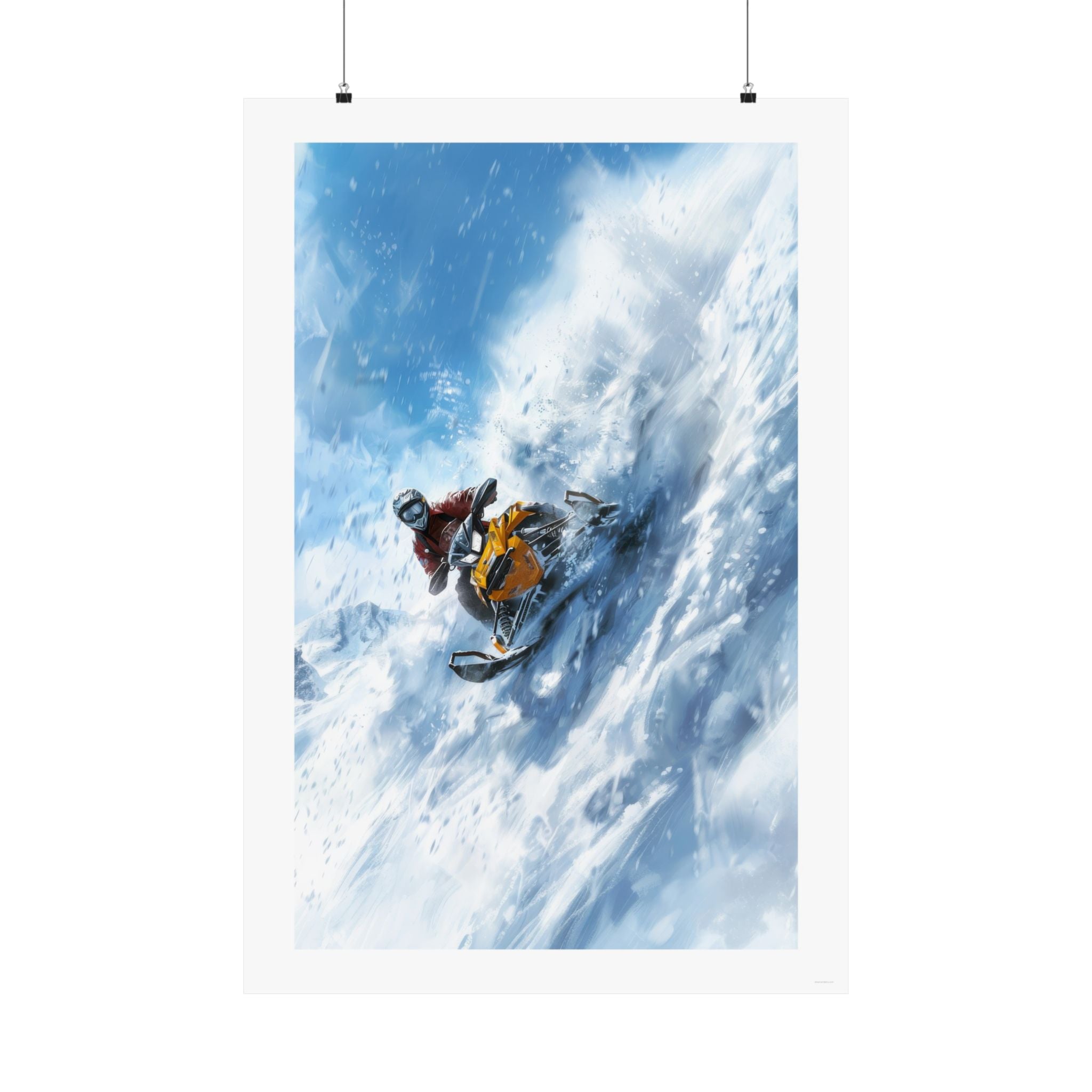 Cliff Hanger -  Snowmobile - Gallery Print Poster - DC0164