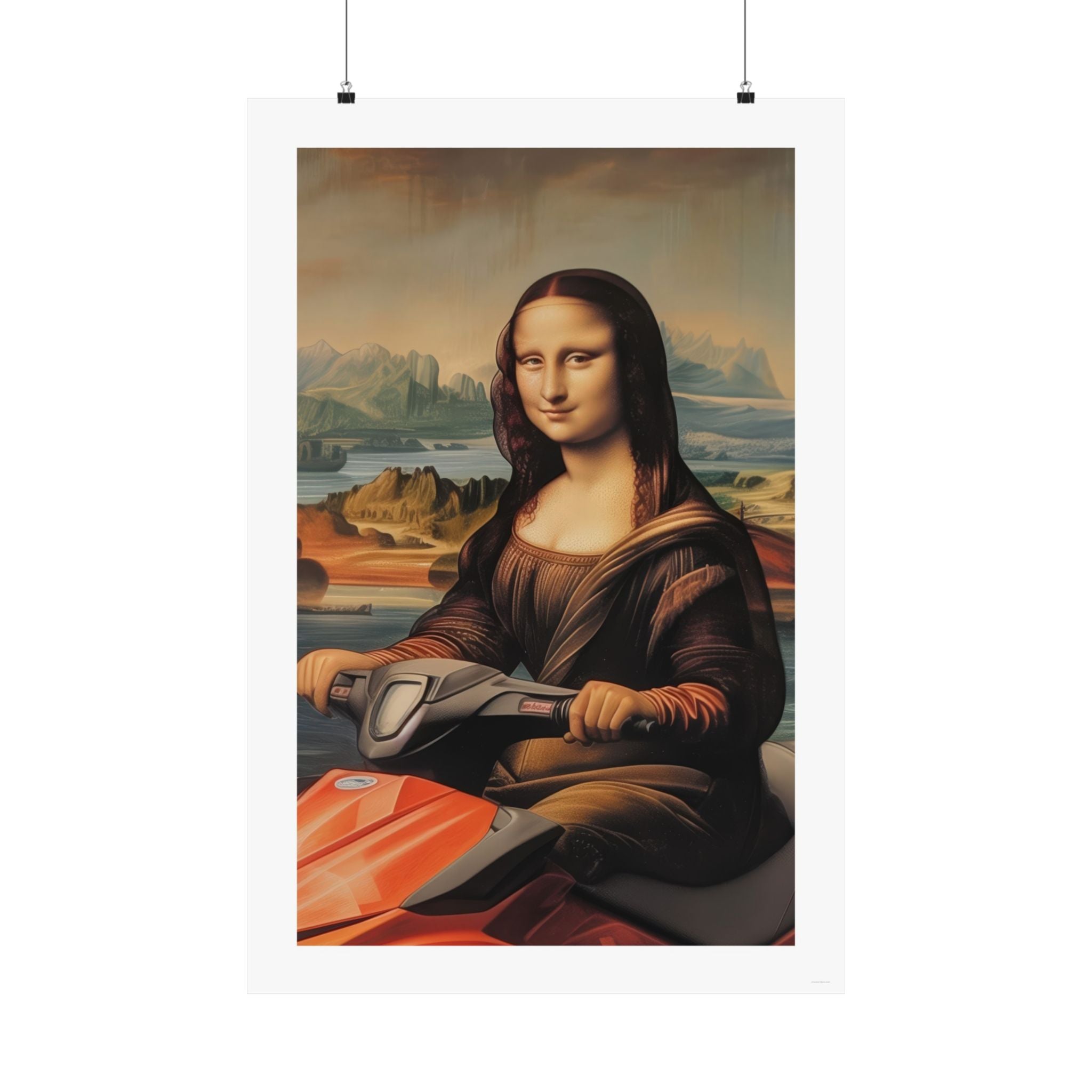 Mona Lisa - Leonardo de Vinci - Watersports - Gallery Print Poster - DC0262