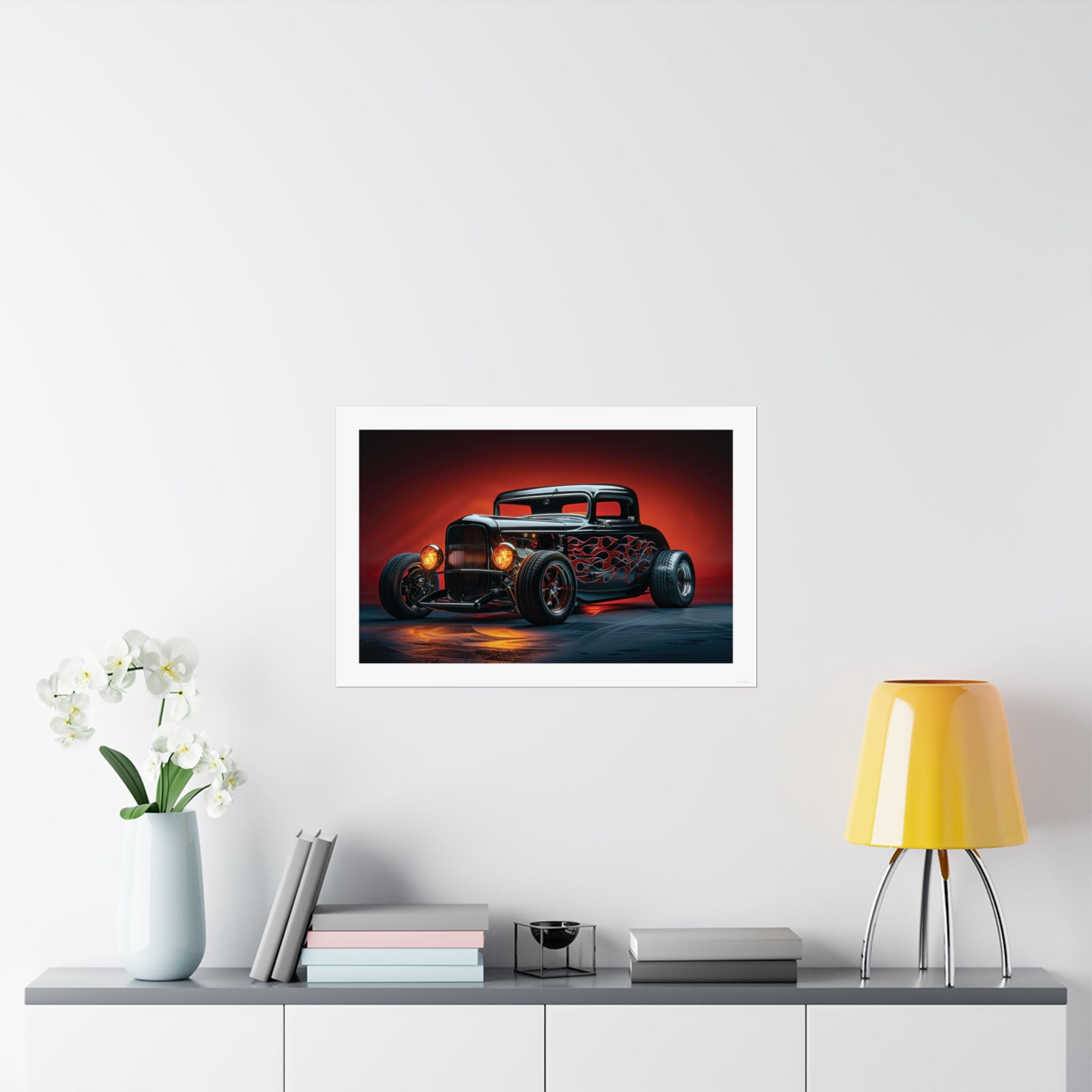 Flamed Deuce Coupe - Auto - Gallery Print Poster - DC0137