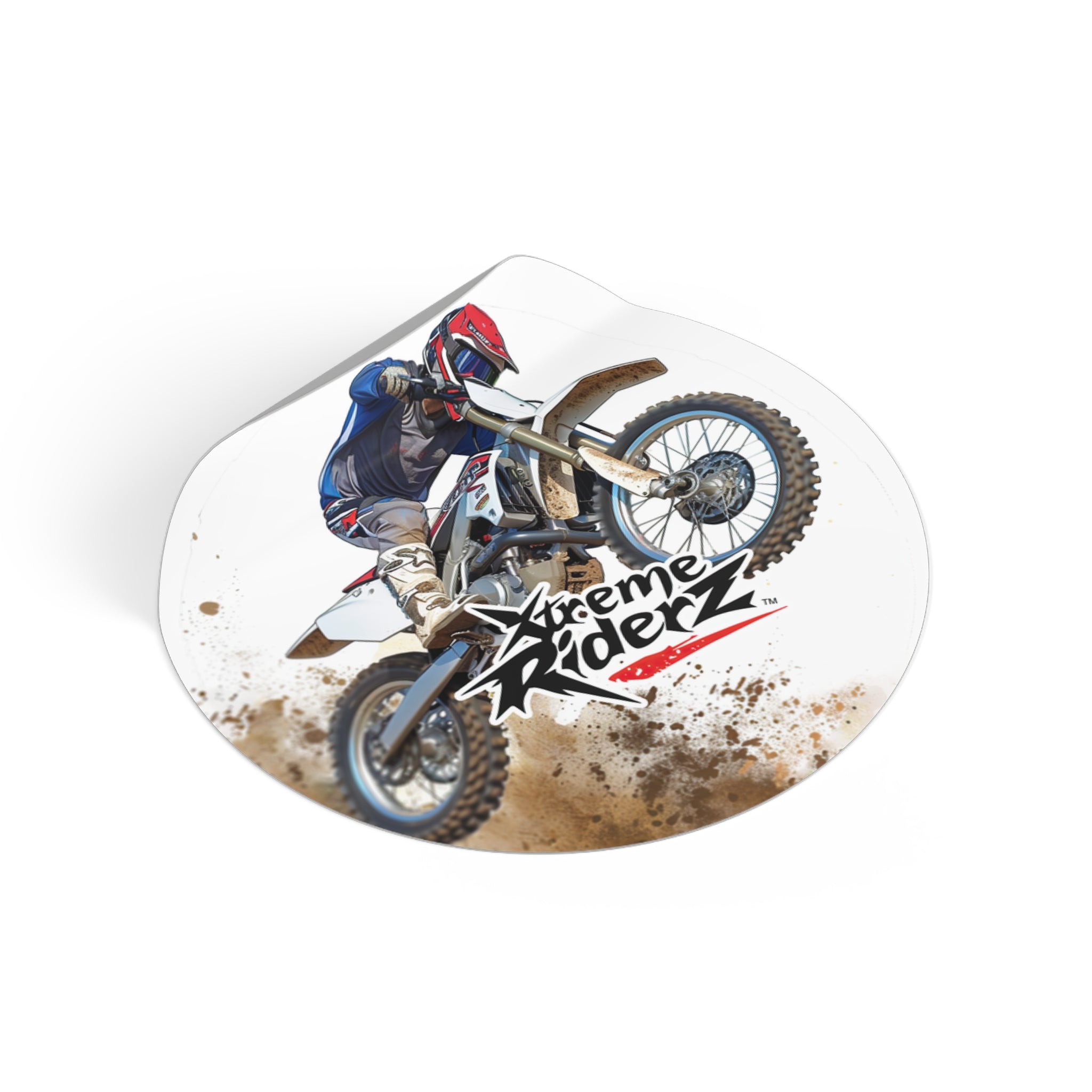 Motocross -Xtreme Riderz- Round Vinyl Sticker