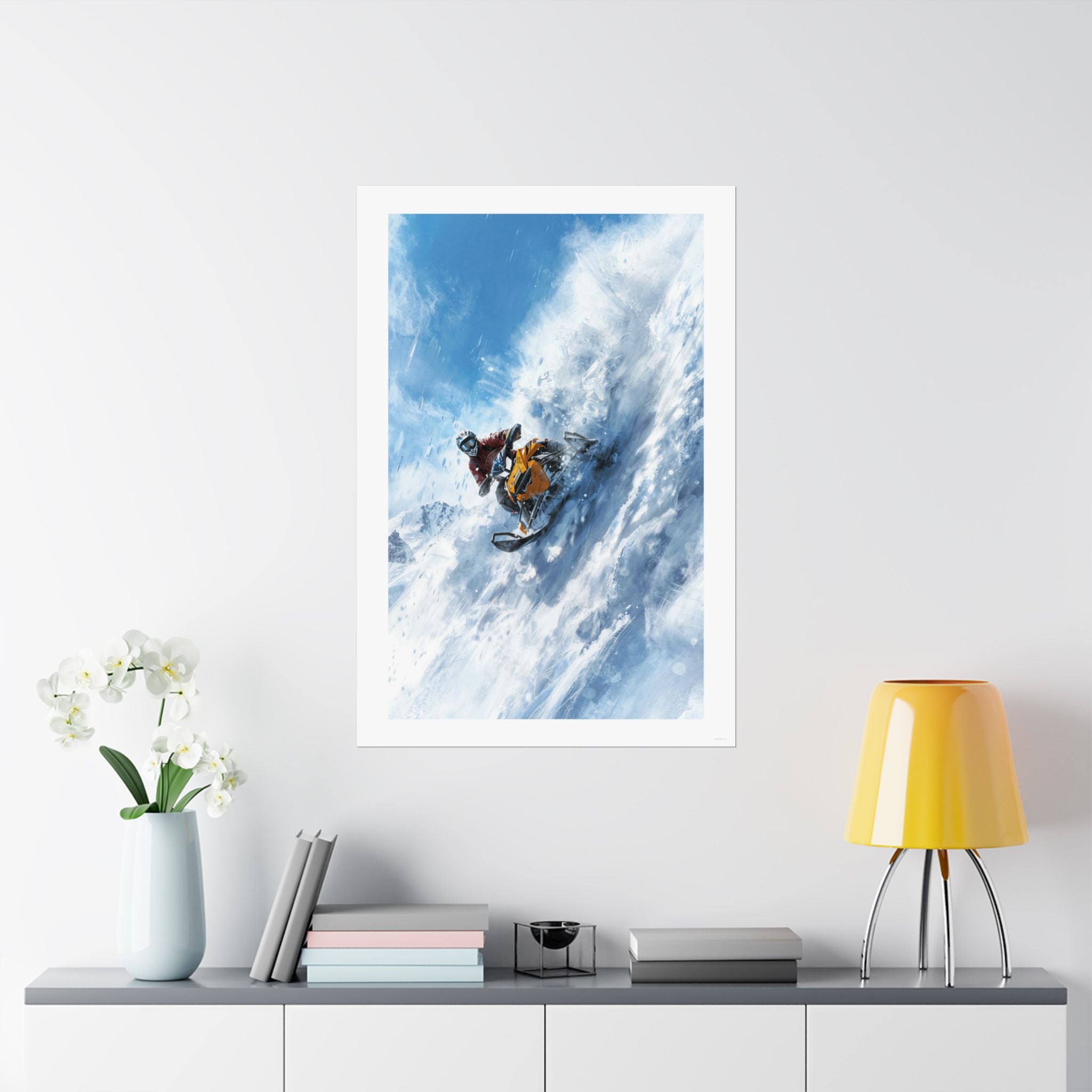 Cliff Hanger - Snowmobile - Gallery Print Poster - DC0164