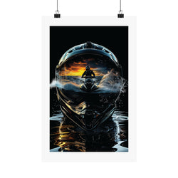 Sunset Helmet -  Watersports - Gallery Print Poster - DC0210