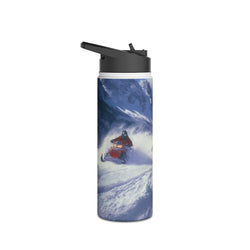 Racing Through the Pass - Snowmobiles - Stainless Steel Water Bottle, Standard Lid - DC0247