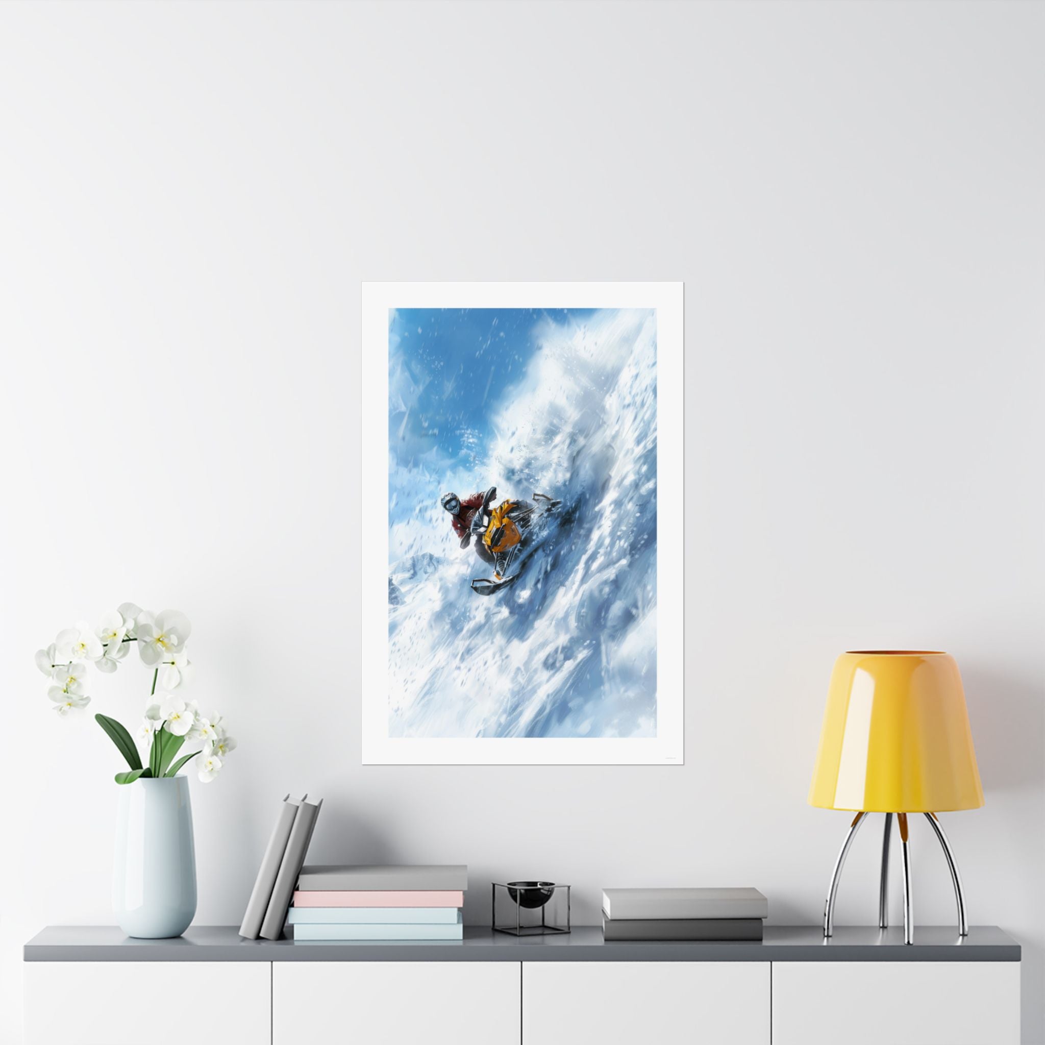 Cliff Hanger -  Snowmobile - Gallery Print Poster - DC0164