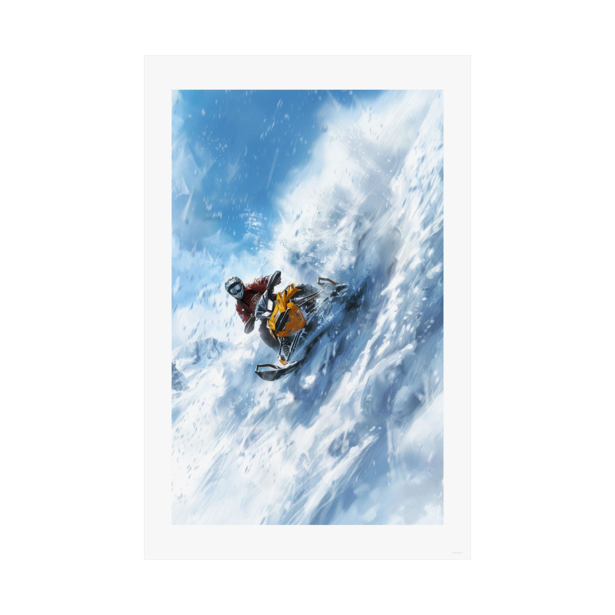 Cliff Hanger -  Snowmobile - Gallery Print Poster - DC0164