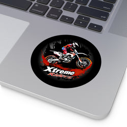 Motocross- Xtreme Riderz- Round Vinyl Stickers