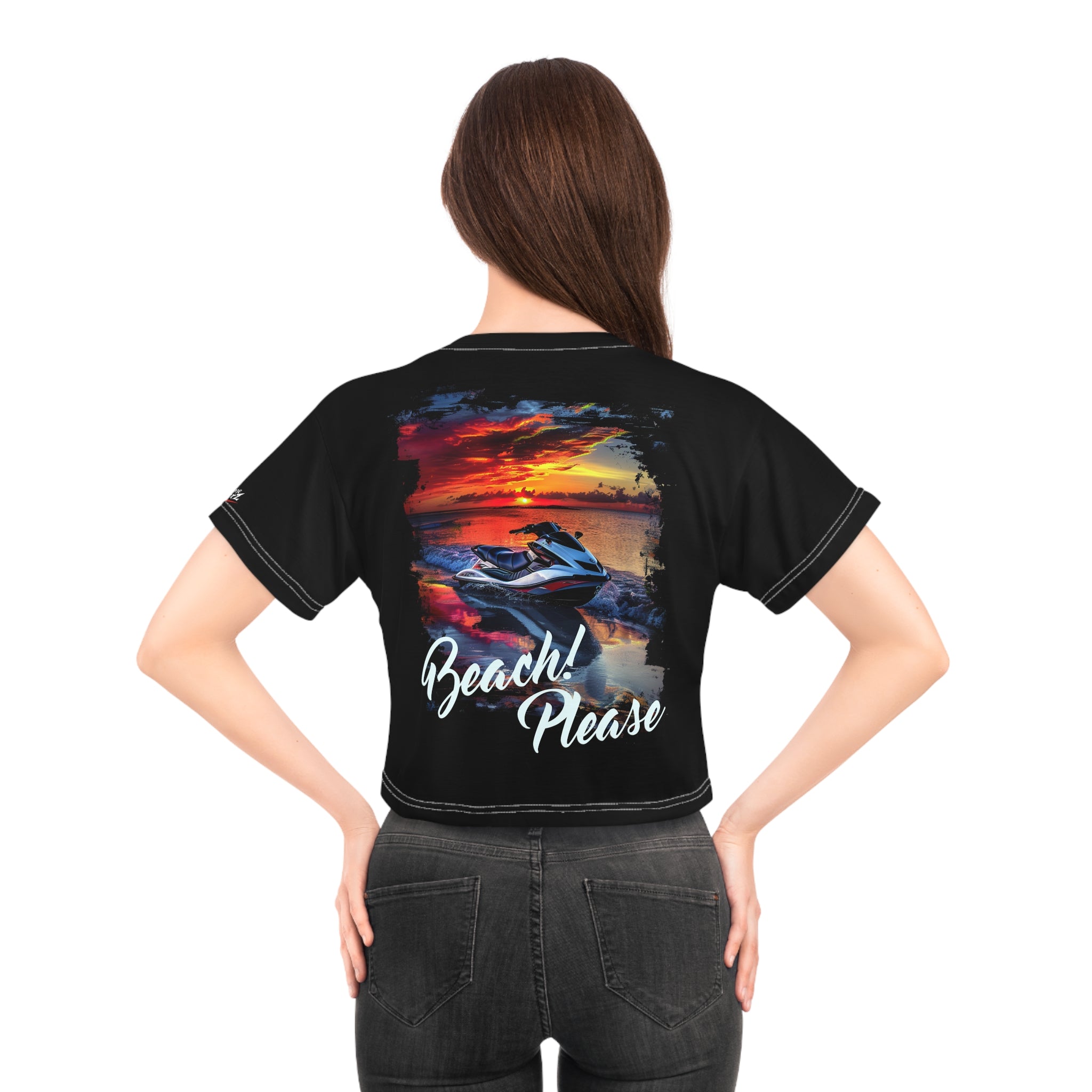 Beach! Please -  Watersports - Women's Crop Tee - DC0236