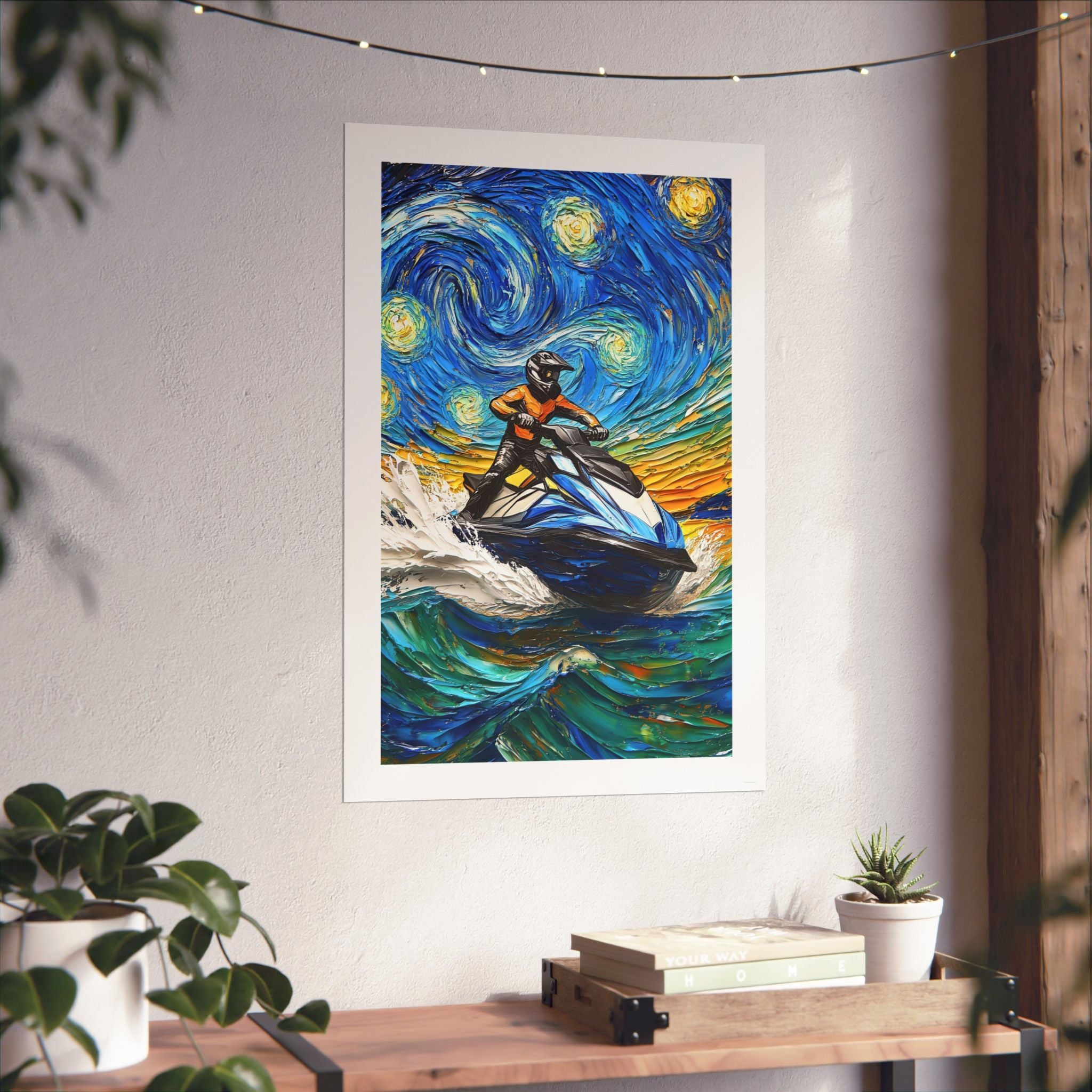 Starry Night - Vincent Van Gogh - Watersports - Gallery Print Poster - DC0261