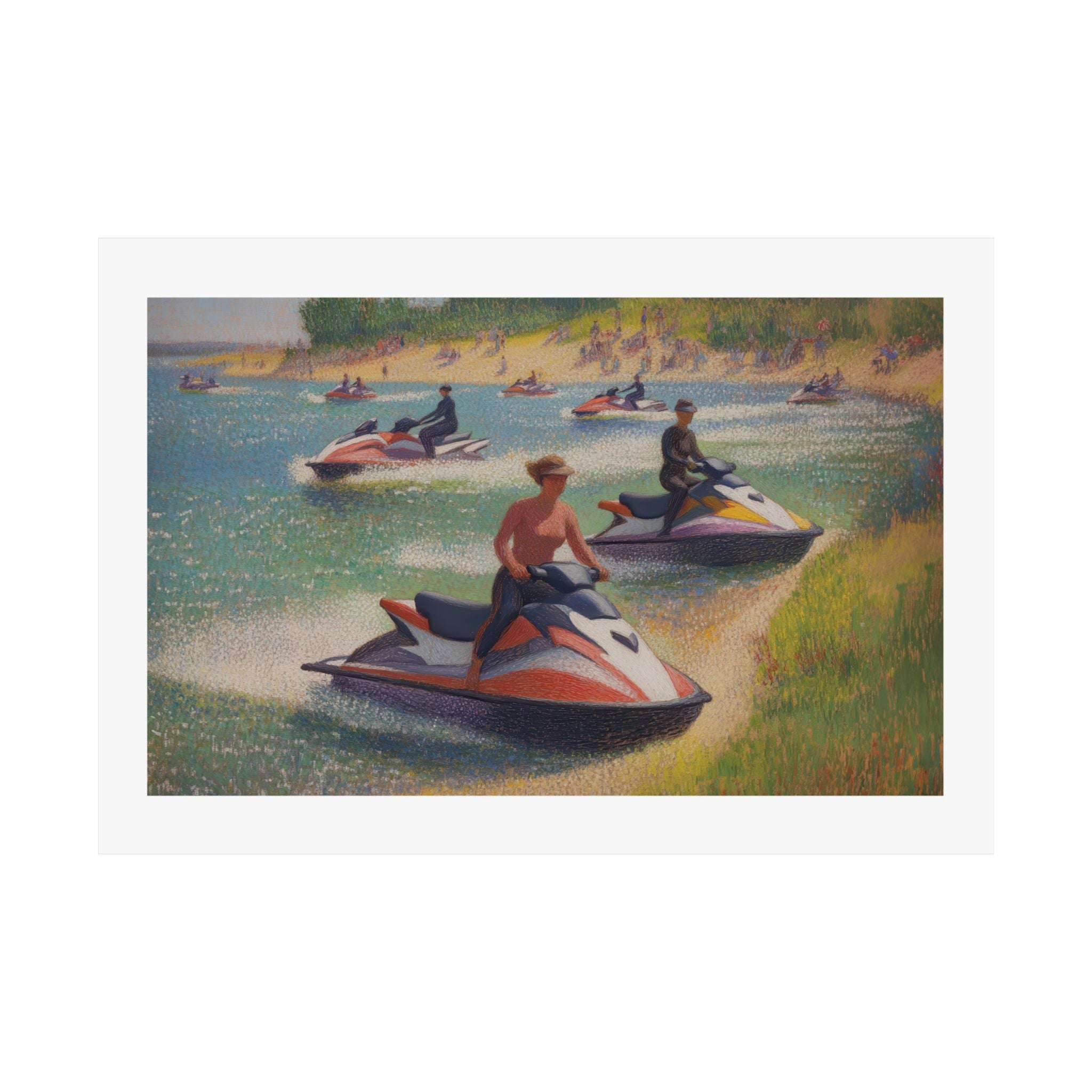A Sunday Afternoon on the Island of La Grande - Version 2 - Seurat - Watersports - Gallery Print Poster - DC0259
