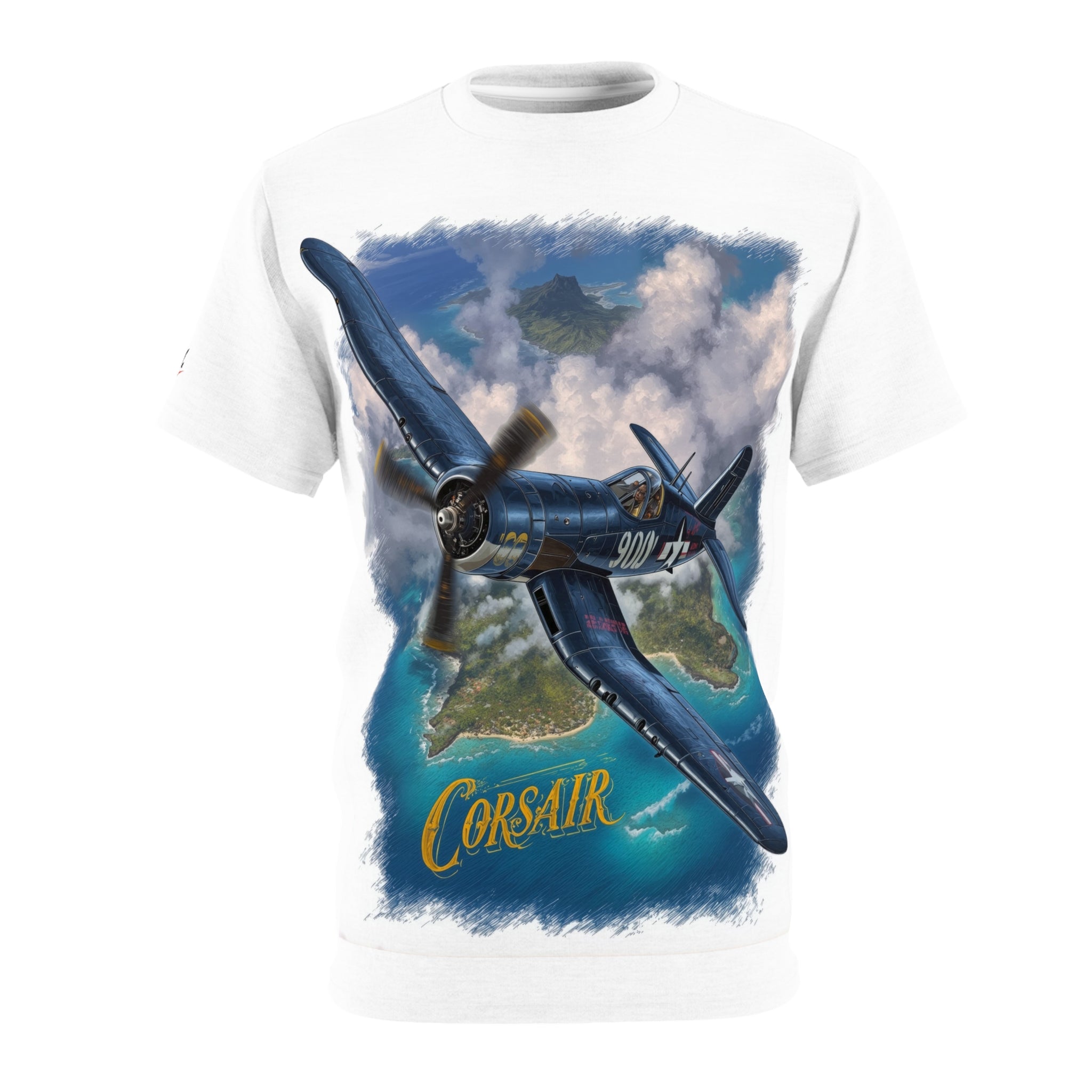 Corsair Over the Pacific - Aviation - Mens Tee Shirt - DC0294