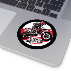 Motocross- Xtreme Riderz- Round Vinyl Stickers