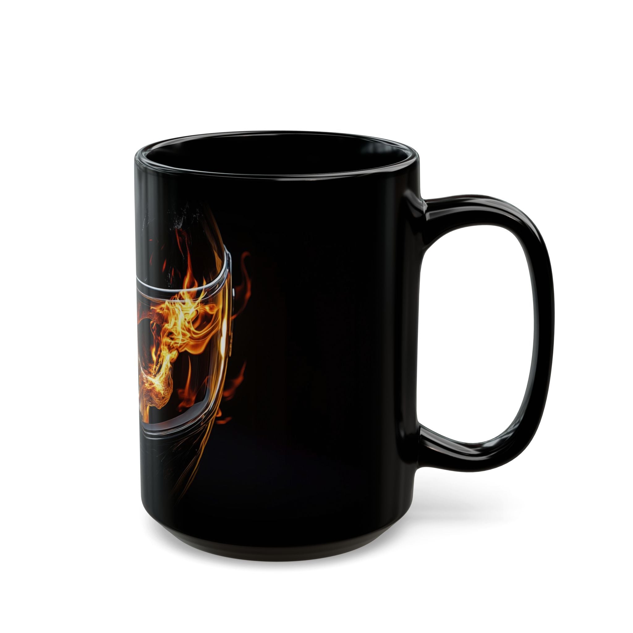 Hot Headed Black Mug (11oz, 15oz) - Motorcycle - DC0233