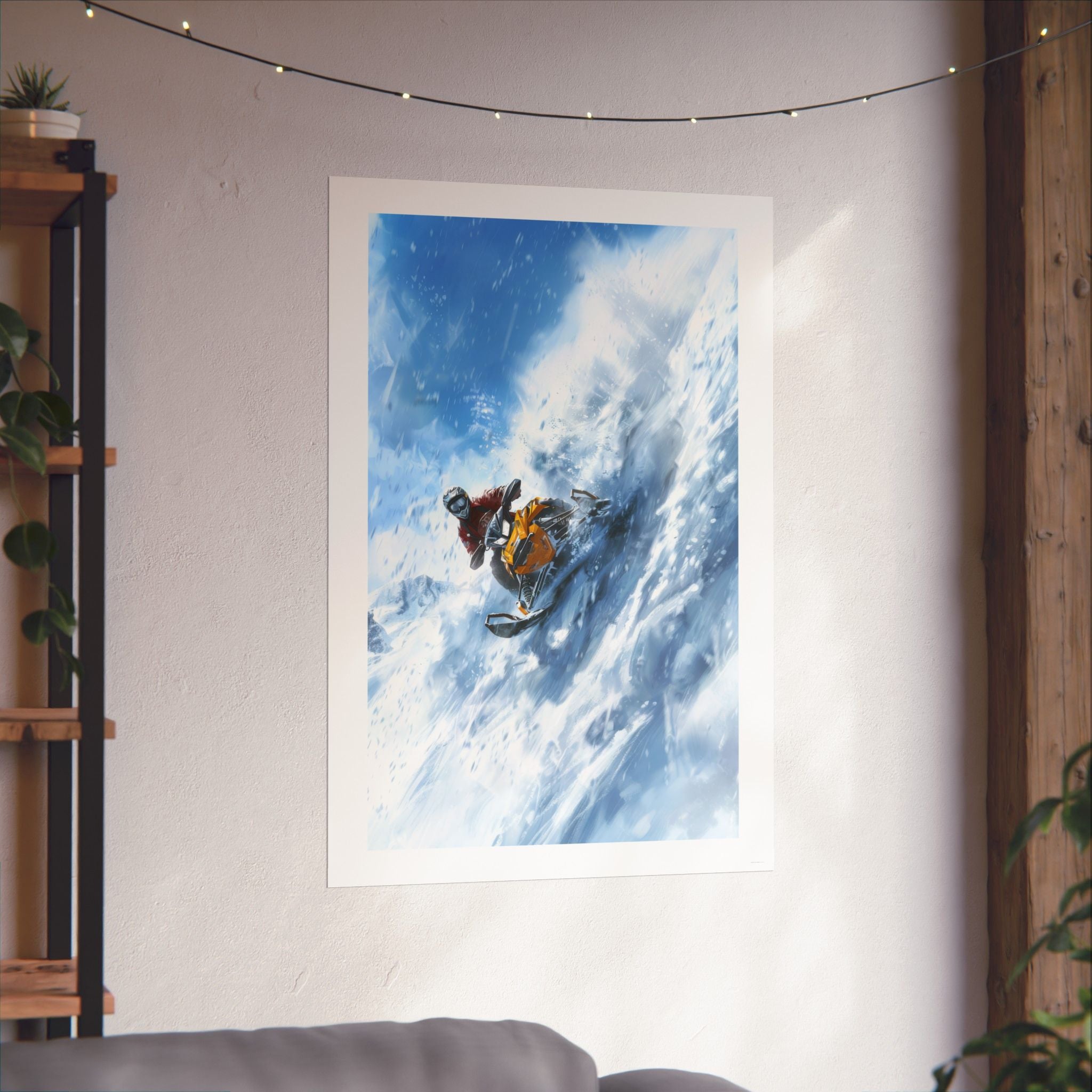Cliff Hanger -  Snowmobile - Gallery Print Poster - DC0164