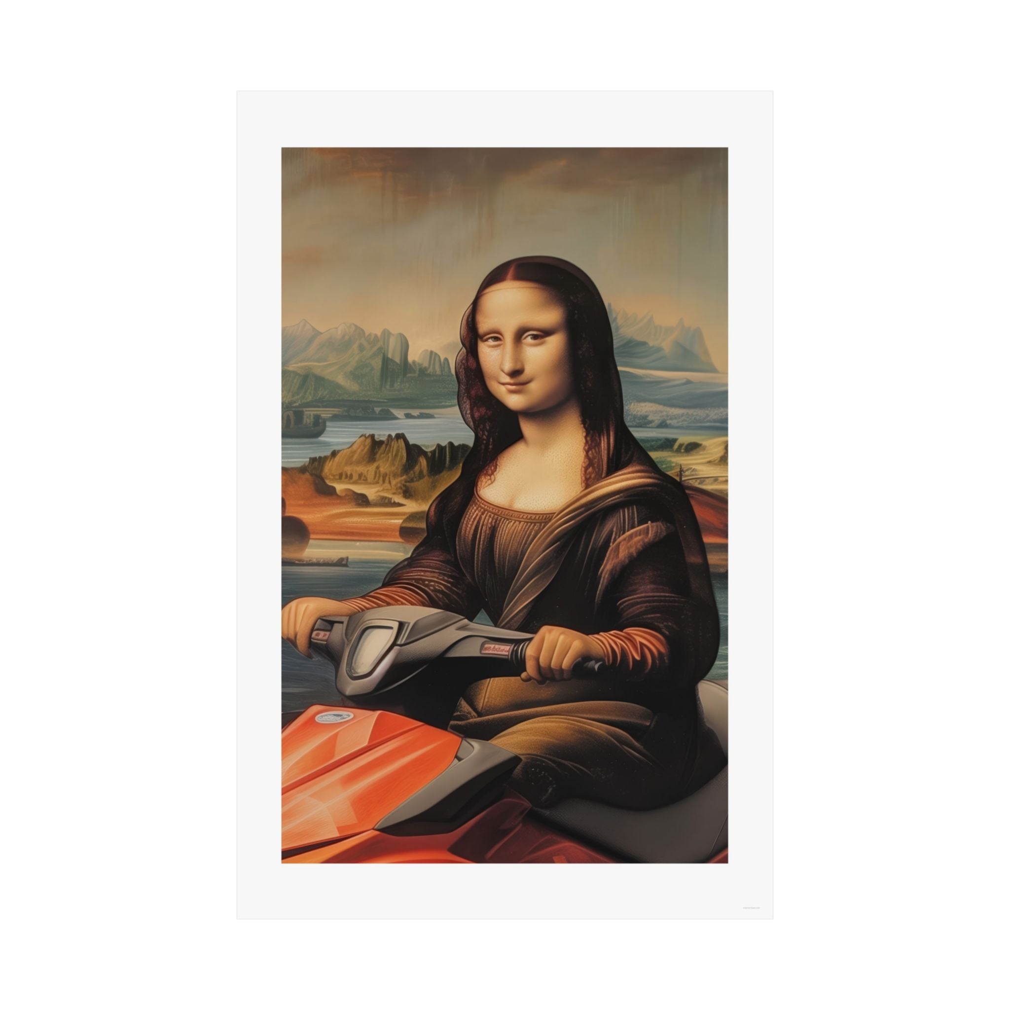 Mona Lisa - Leonardo de Vinci - Watersports - Gallery Print Poster - DC0262