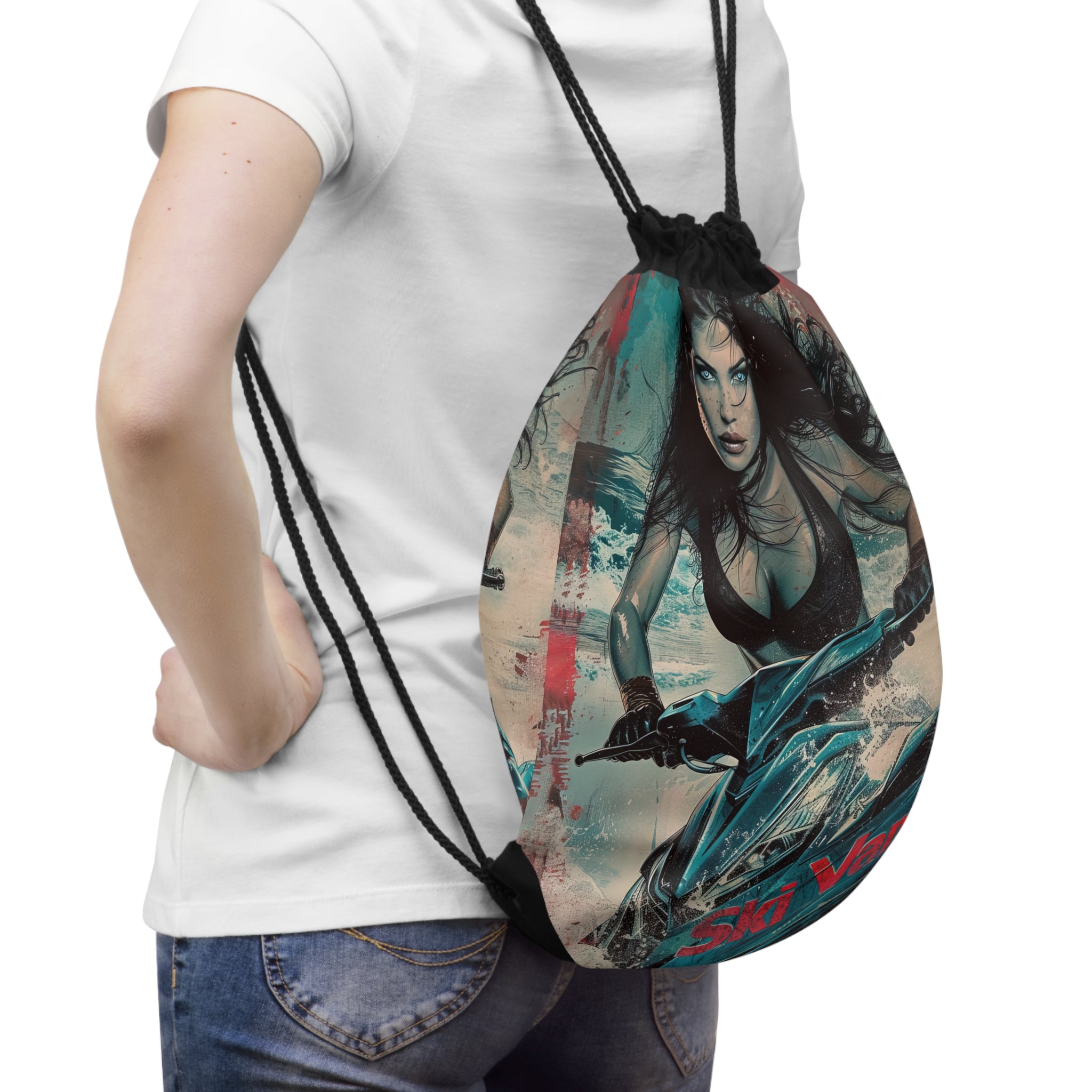 Ski Vamp Drawstring Bag