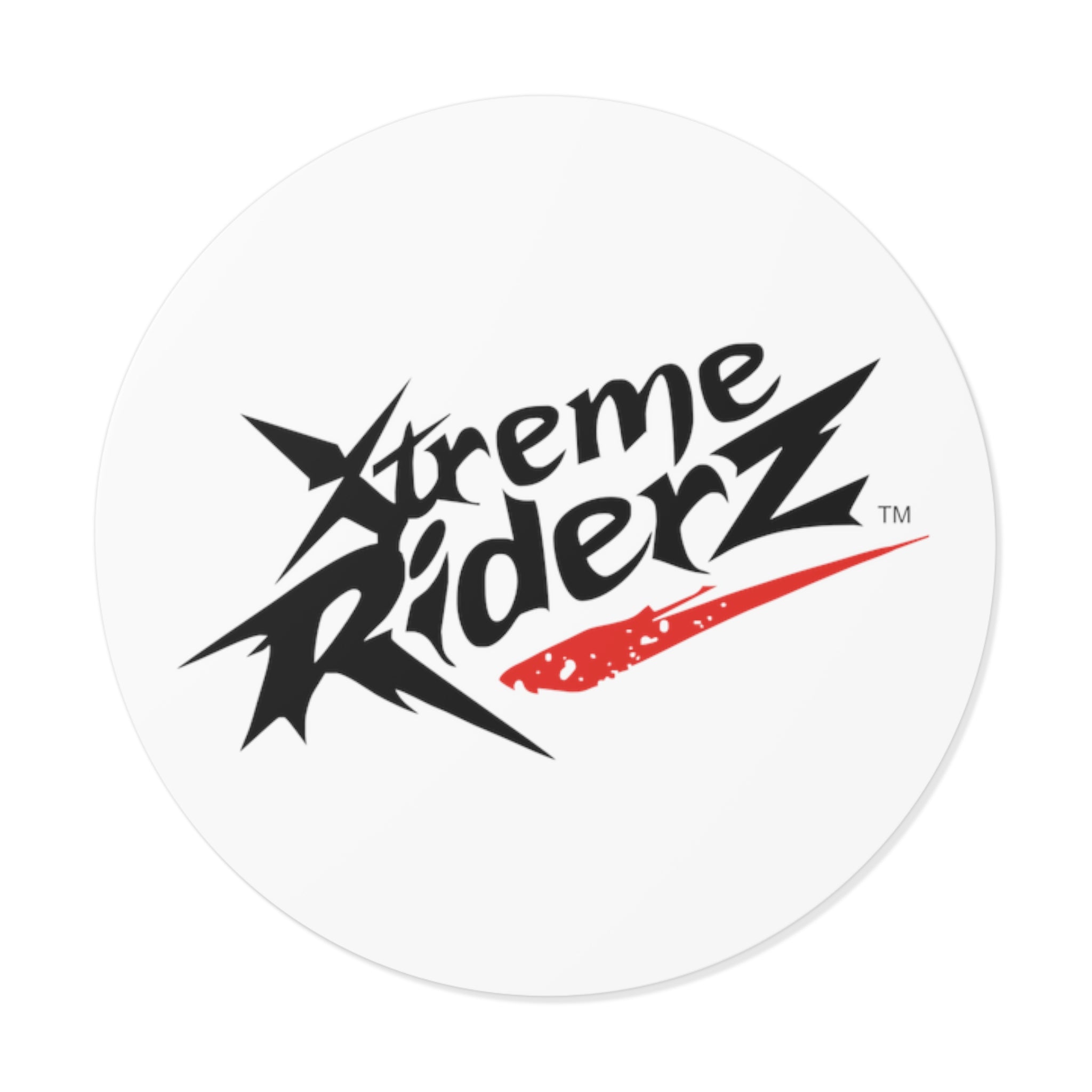White Round Vinyl Stickers- Xtreme Riderz Brand