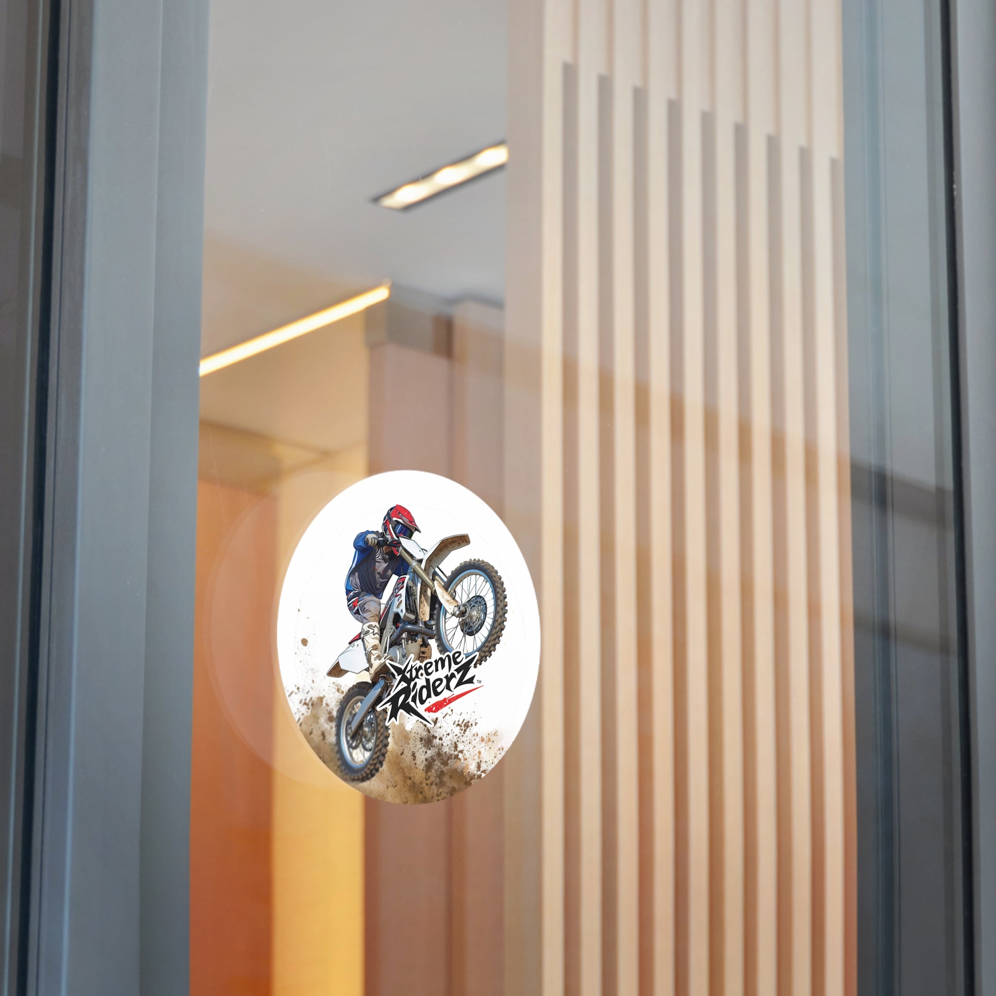 Motocross -Xtreme Riderz- Round Vinyl Sticker