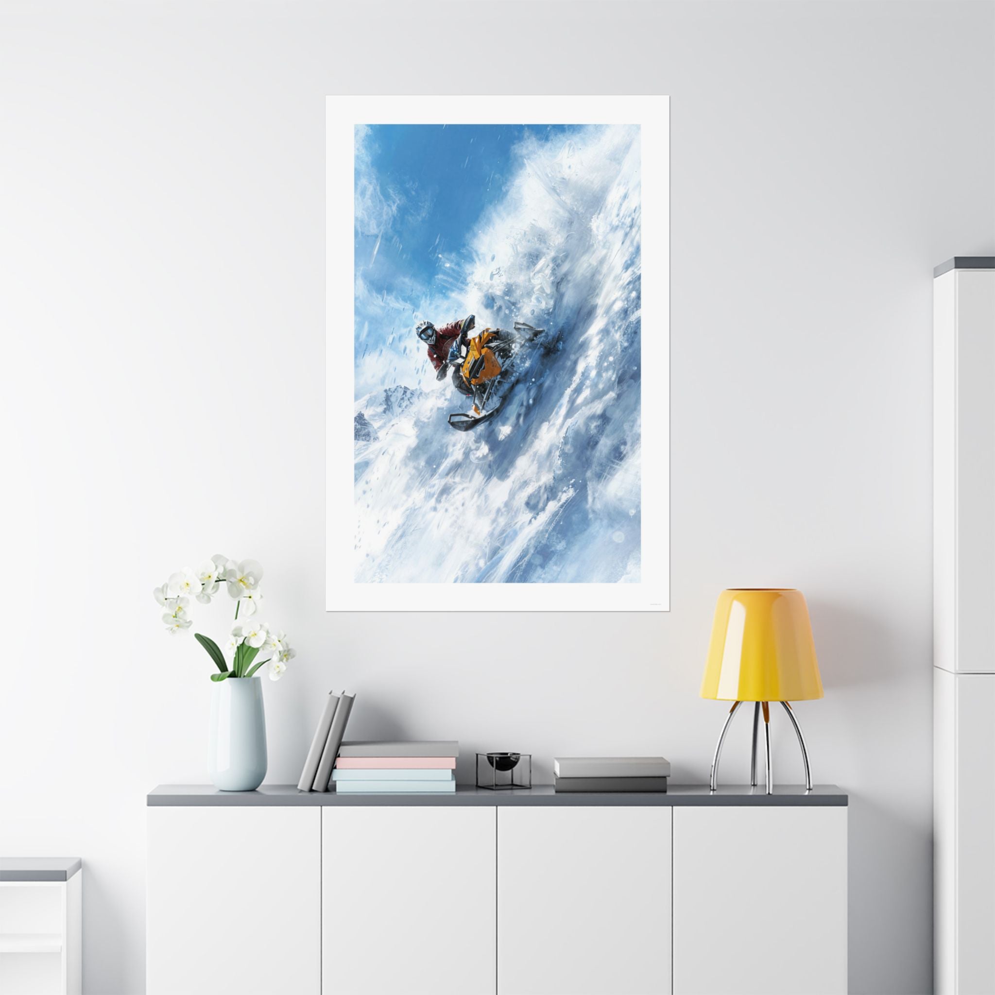 Cliff Hanger - Snowmobile - Gallery Print Poster - DC0164