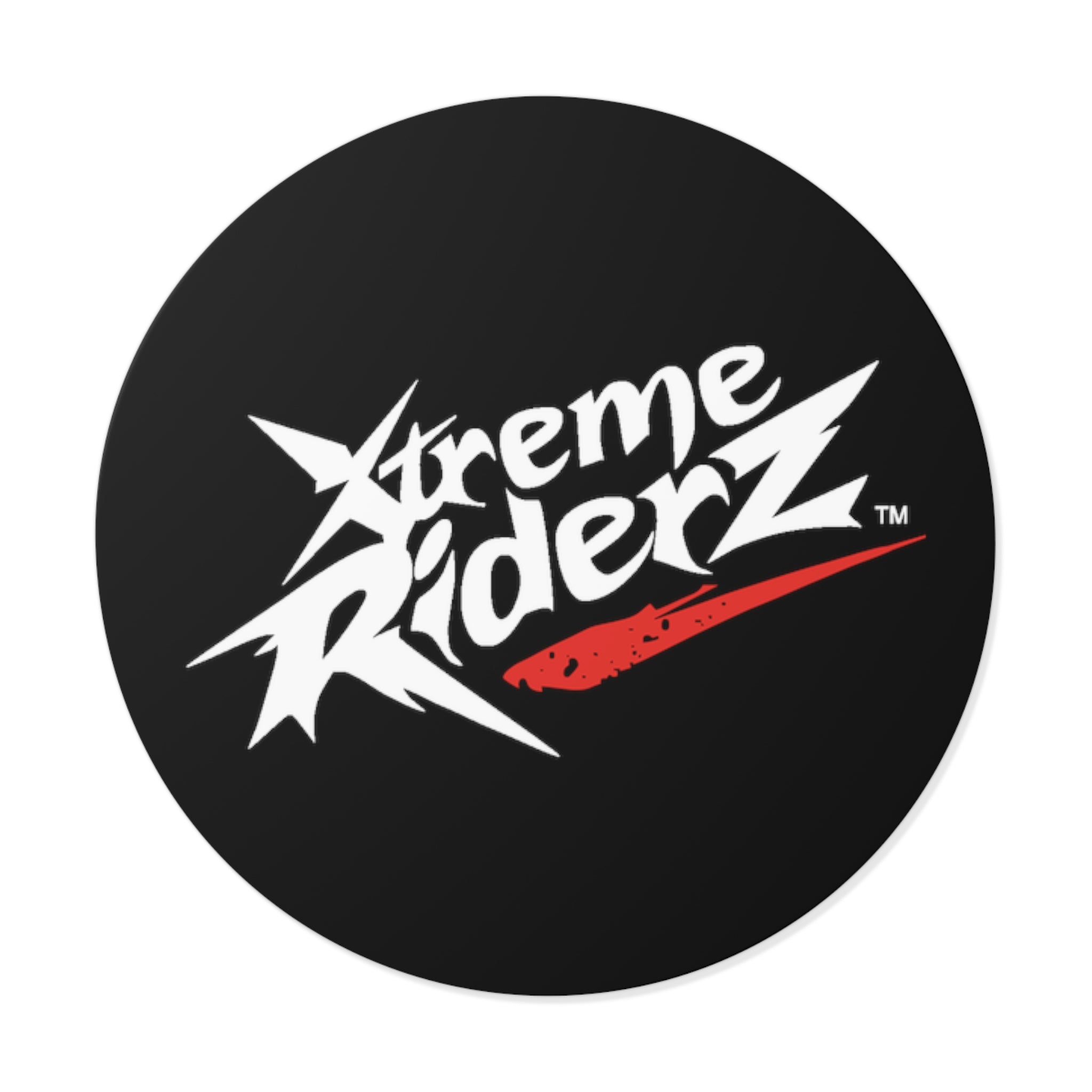 Black Round Vinyl Stickers- Xtreme Riderz Brand