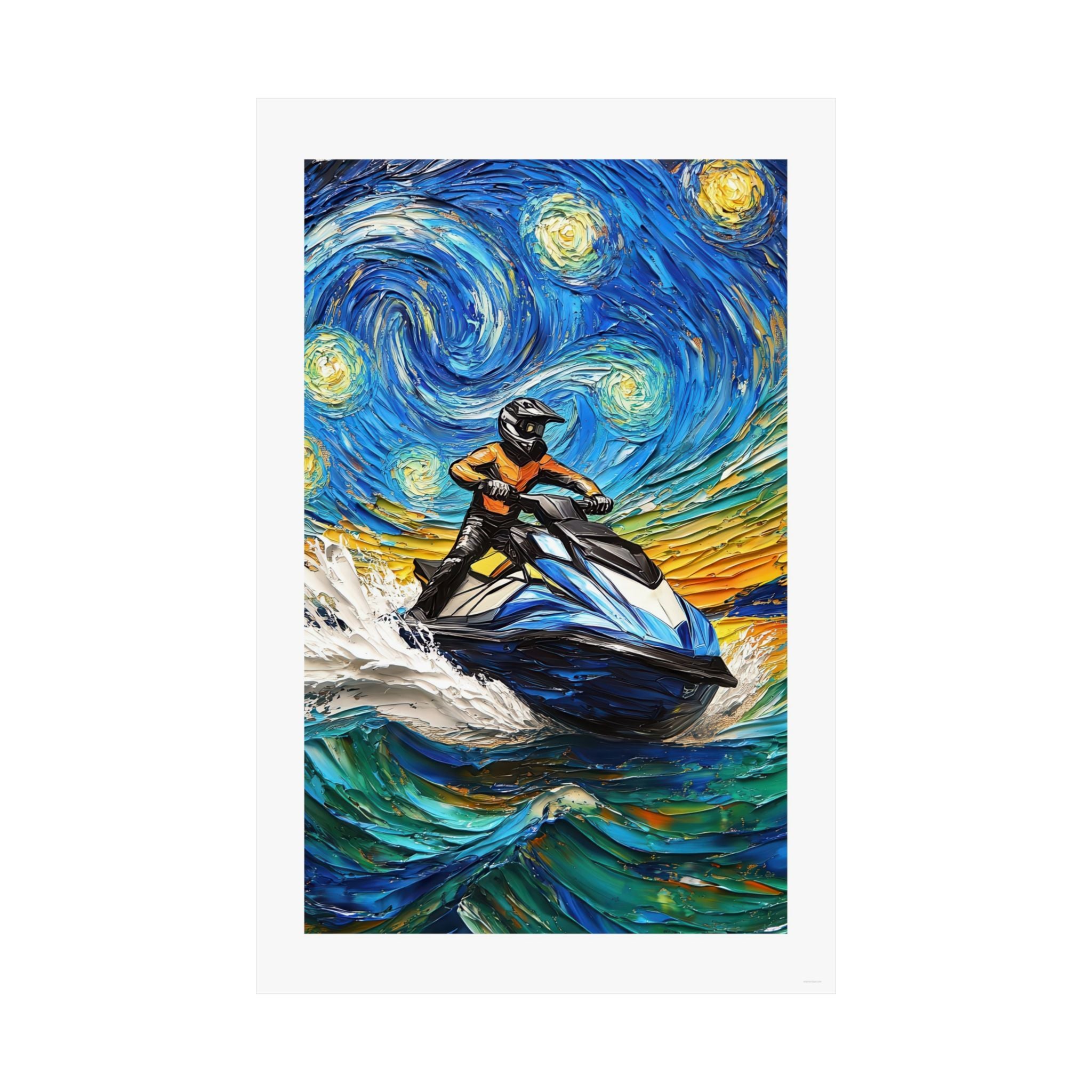 Starry Night - Vincent Van Gogh - Watersports - Gallery Print Poster - DC0261