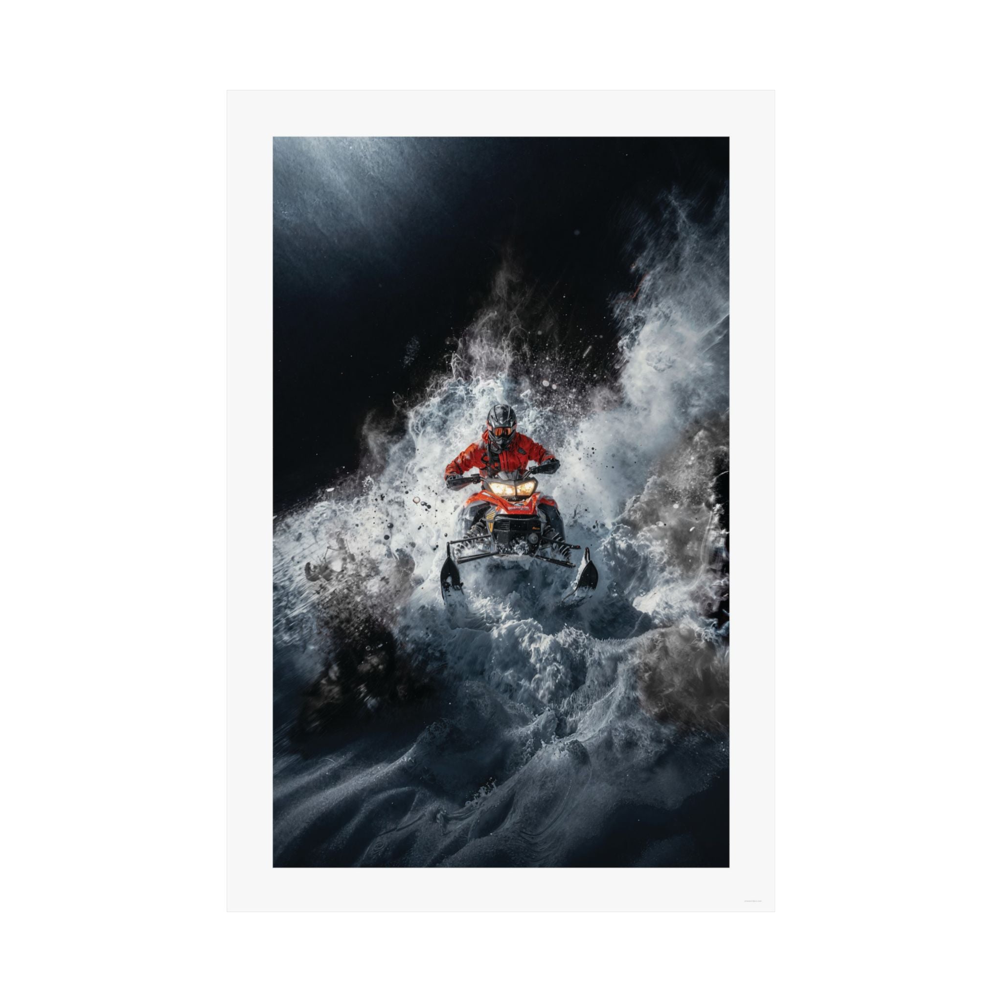 Avalanche Run - Snowmobile - Gallery Print Poster - DC0191