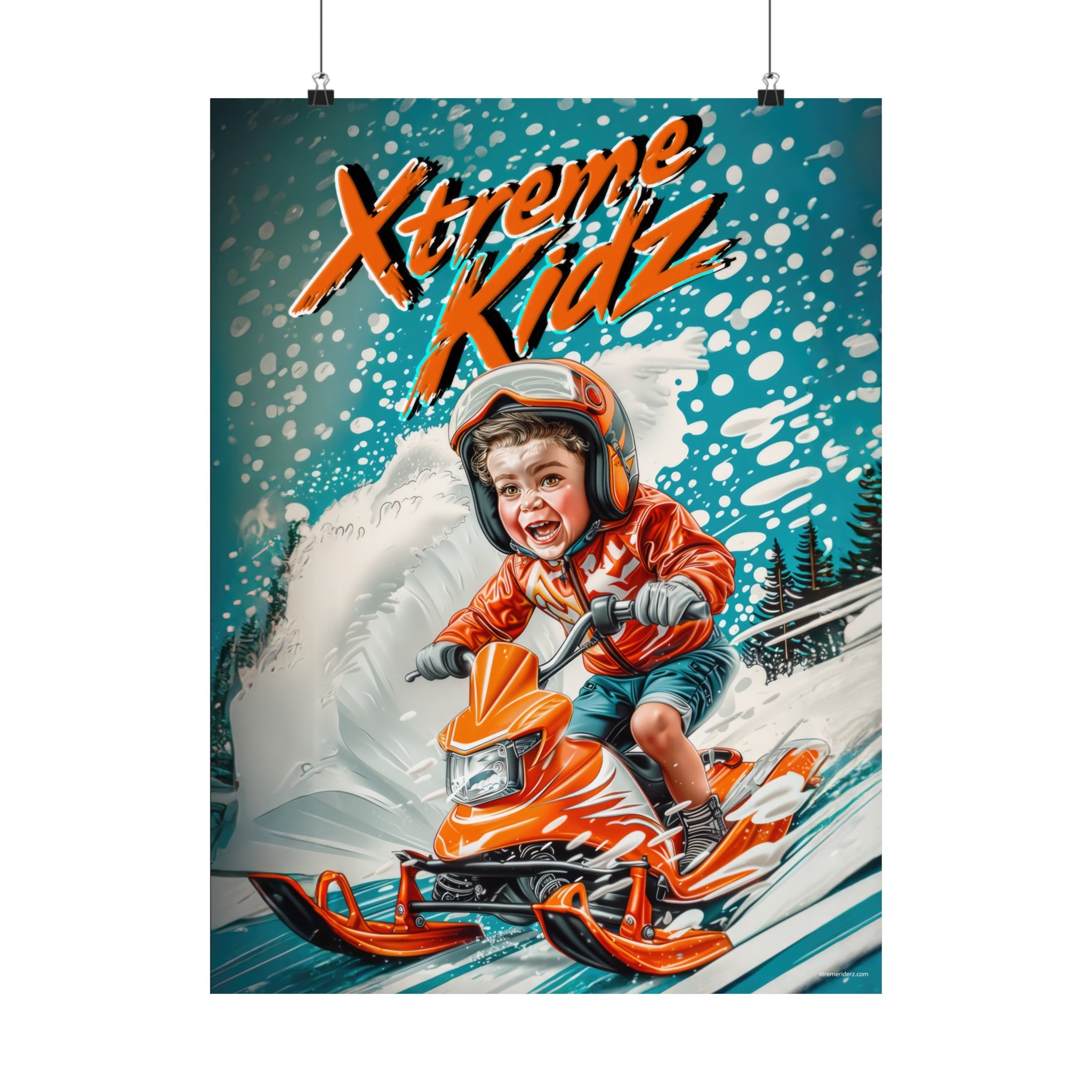 Snowmobile- Xtreme Kidz- Matte Vertical Posters