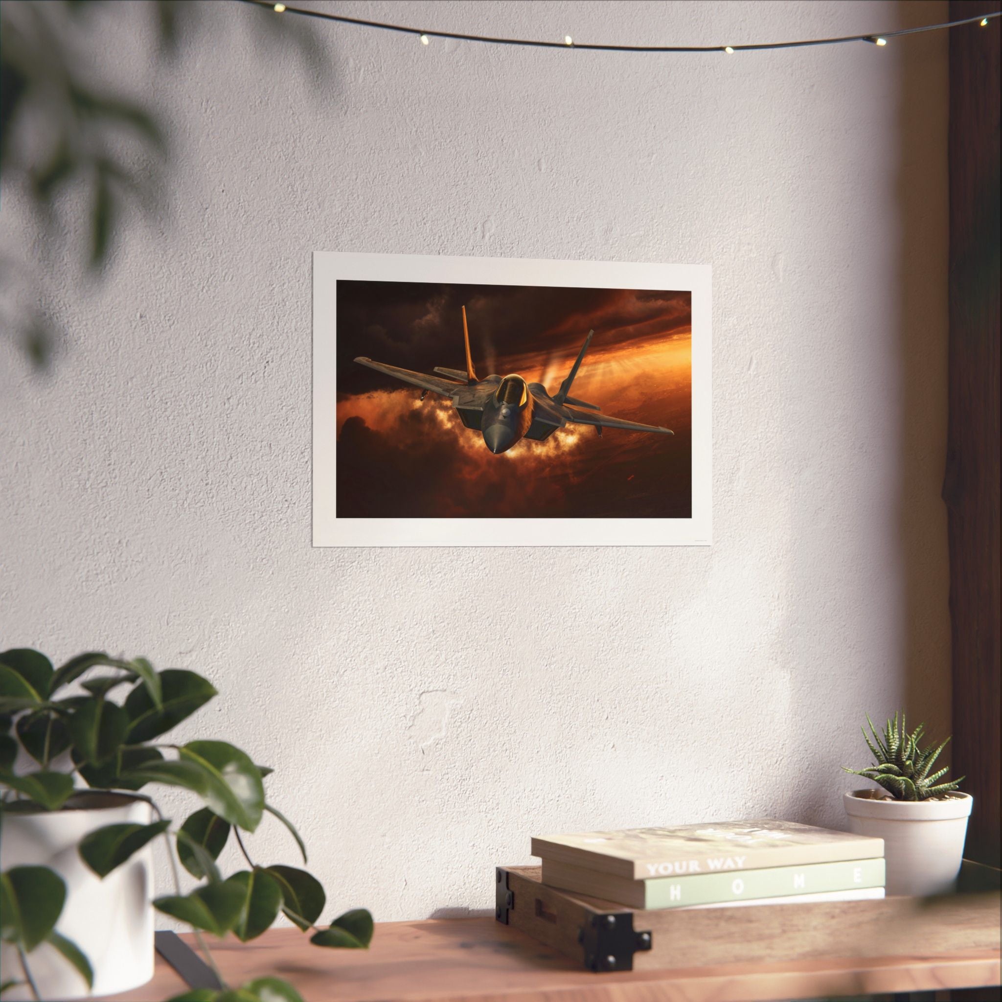 F22 Raptor Sunset Storm - Aviation - Gallery Print Poster - DC0268