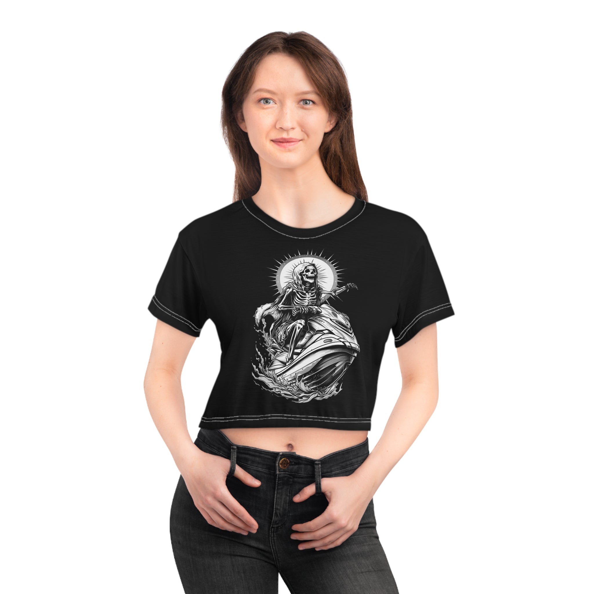 Skeleton Riderz -  Watersports - Women's Crop Tee - TG0134