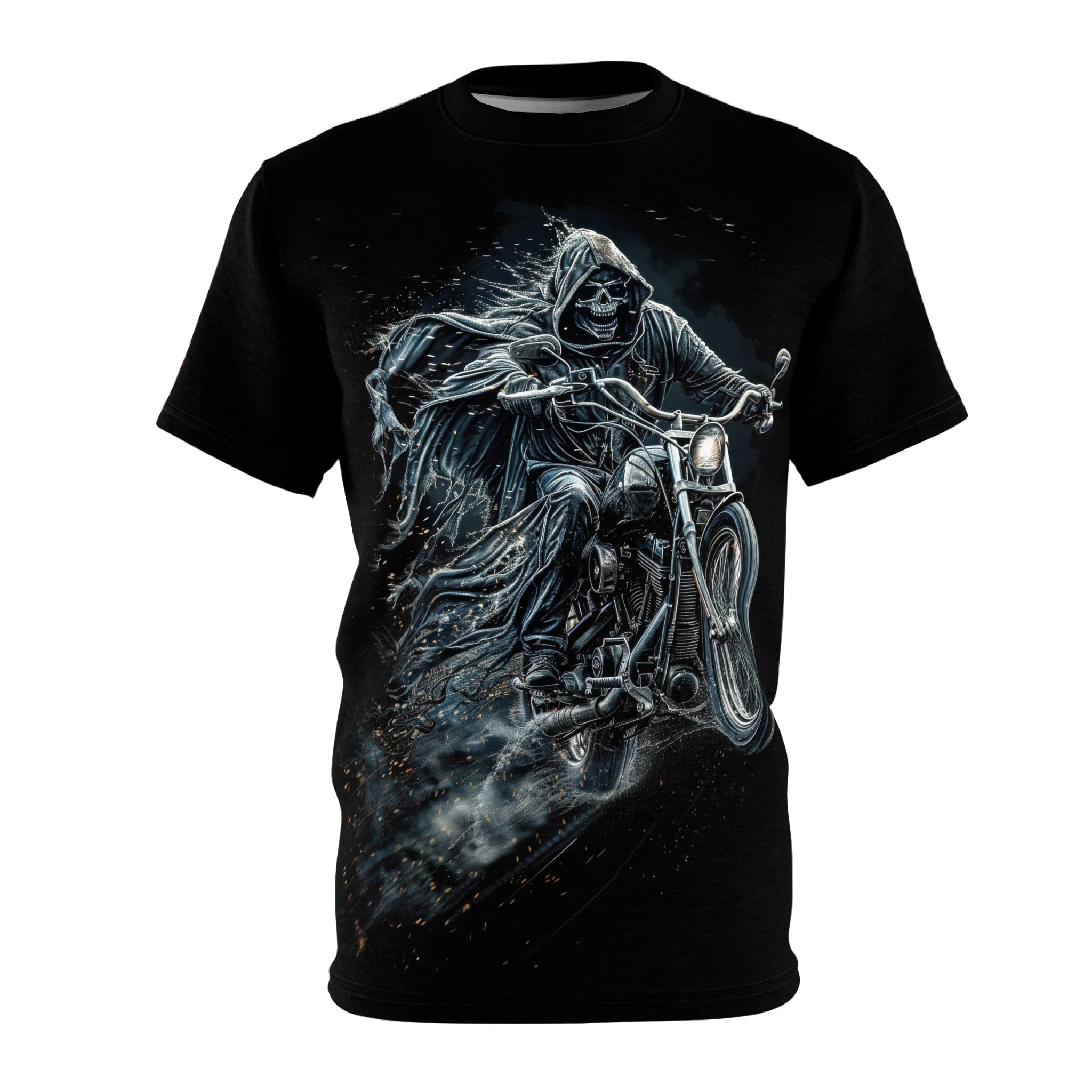 Gray Grim Reaper  - Motorcycle - Men's Tee Shirt - DC-0114