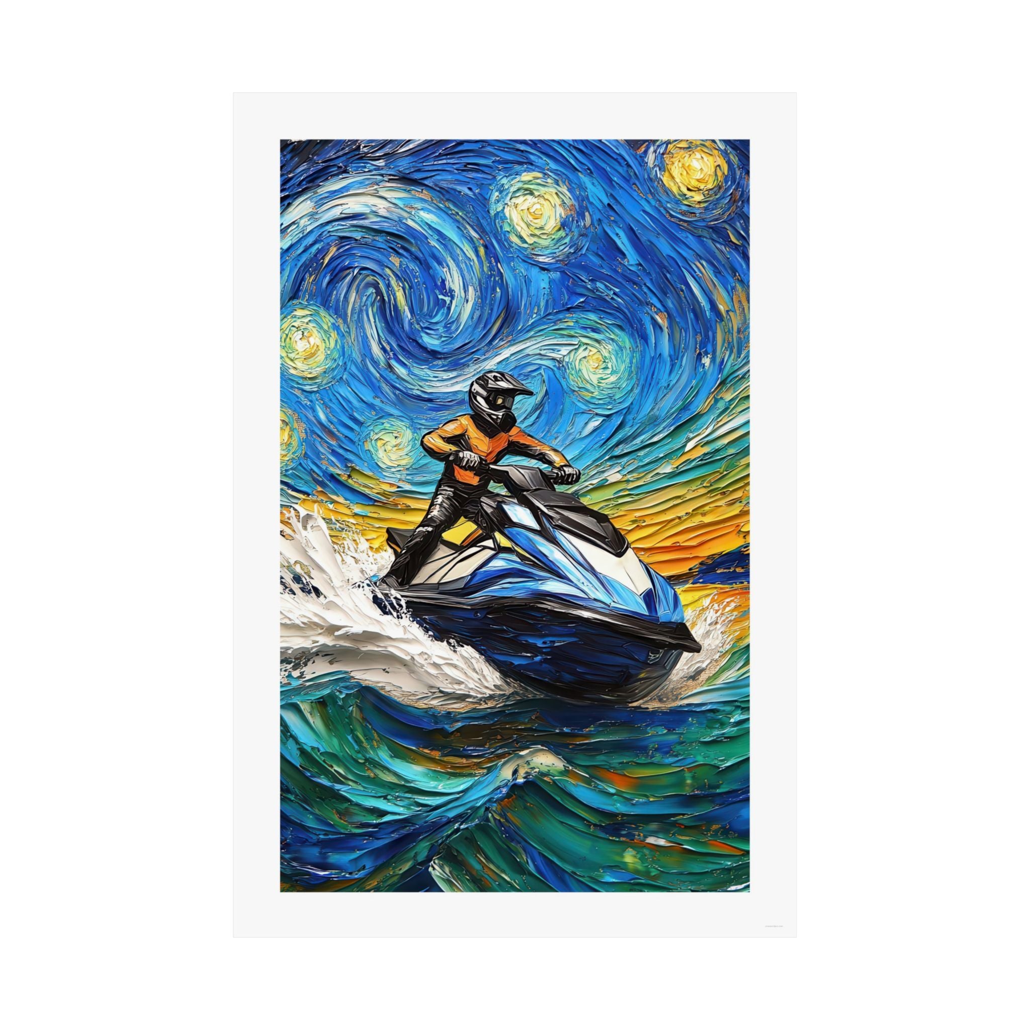 Starry Night - Vincent Van Gogh - Watersports - Gallery Print Poster - DC0261