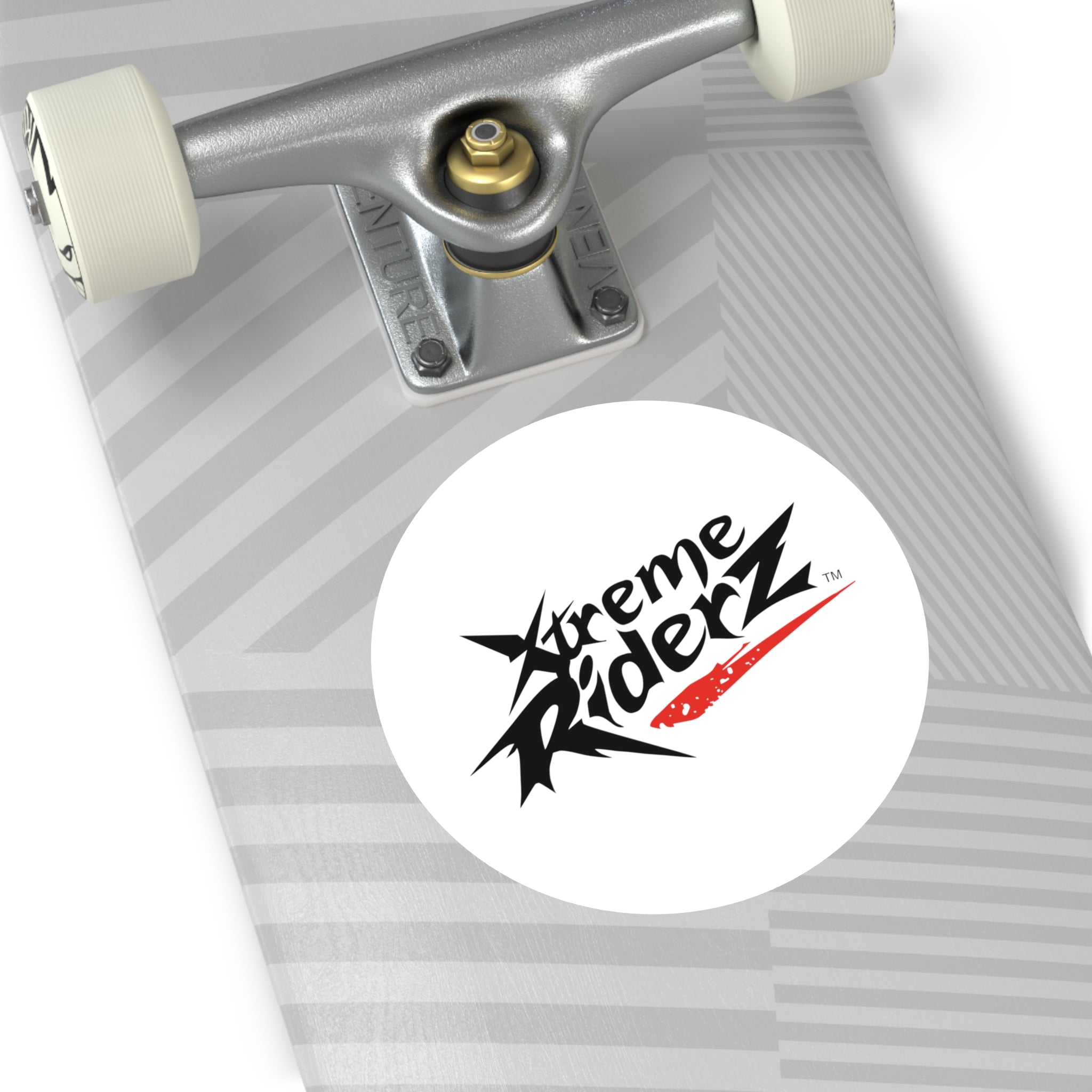 White Round Vinyl Stickers- Xtreme Riderz Brand