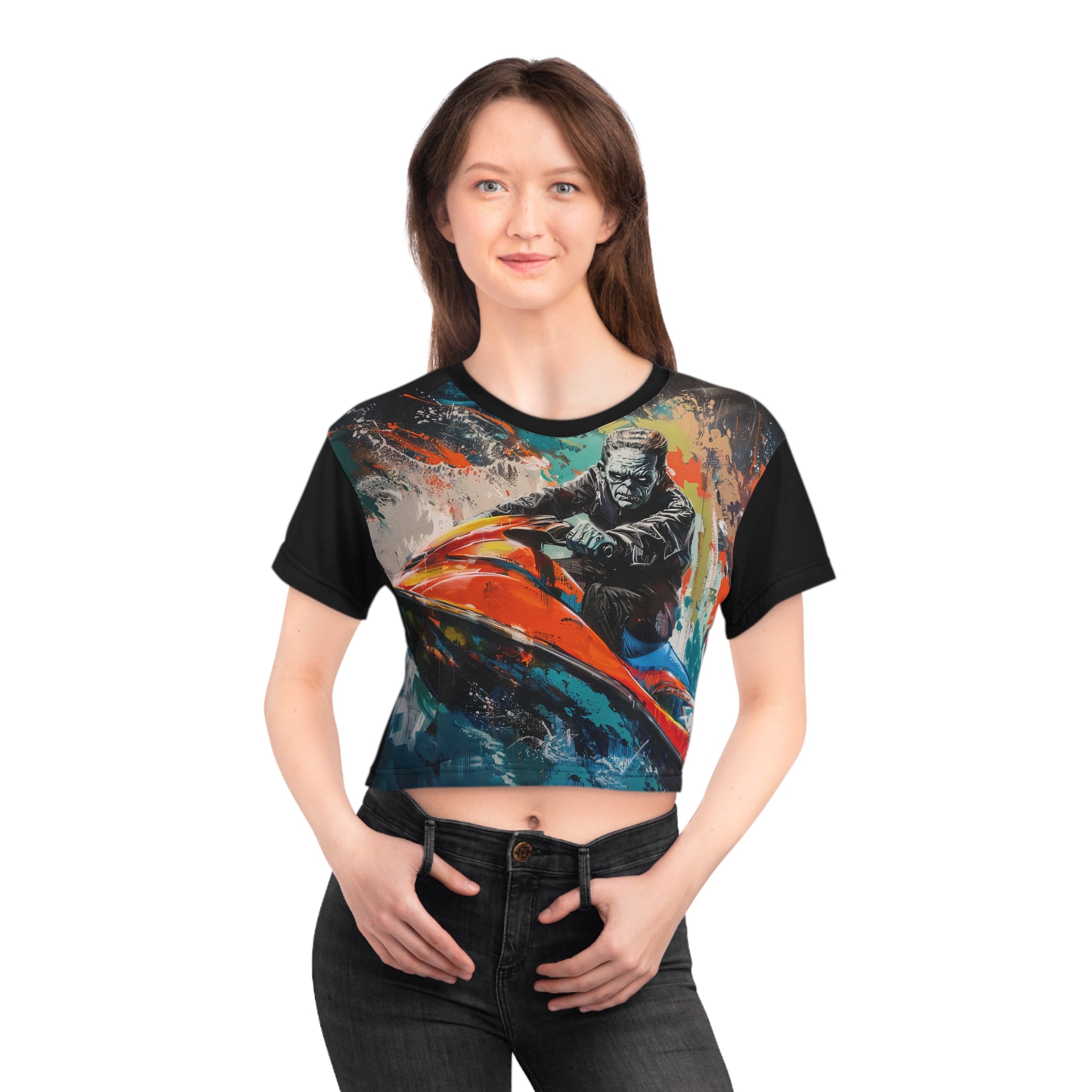 Frankenstein Riderz Women's Crop Tee