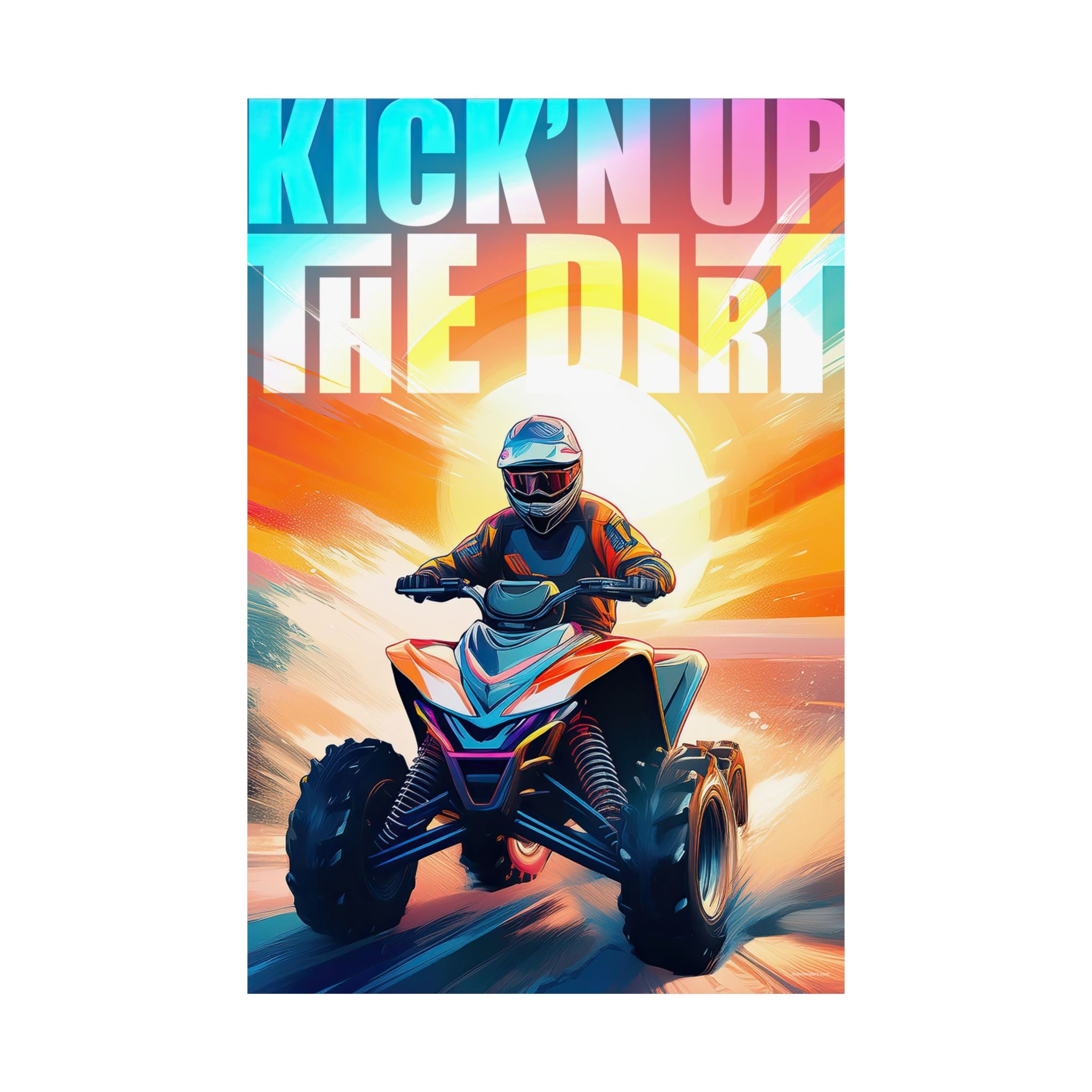 Kick'n Up Dirt - Matte Vertical Poster