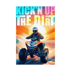 Kick'n Up Dirt - Matte Vertical Poster