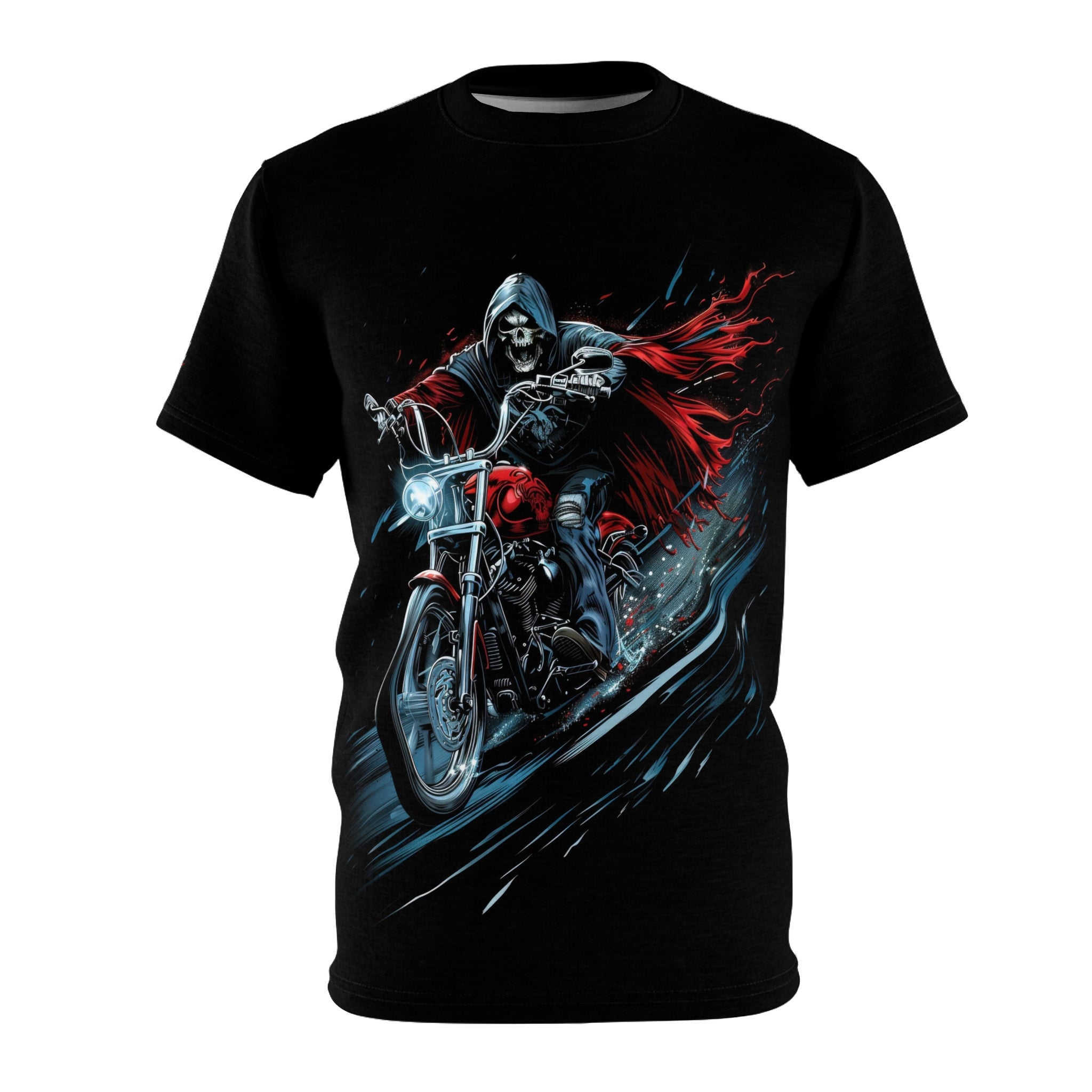 Grim Reaper in Red  - Motorcycle - Men's Tee Shirt - DC0113