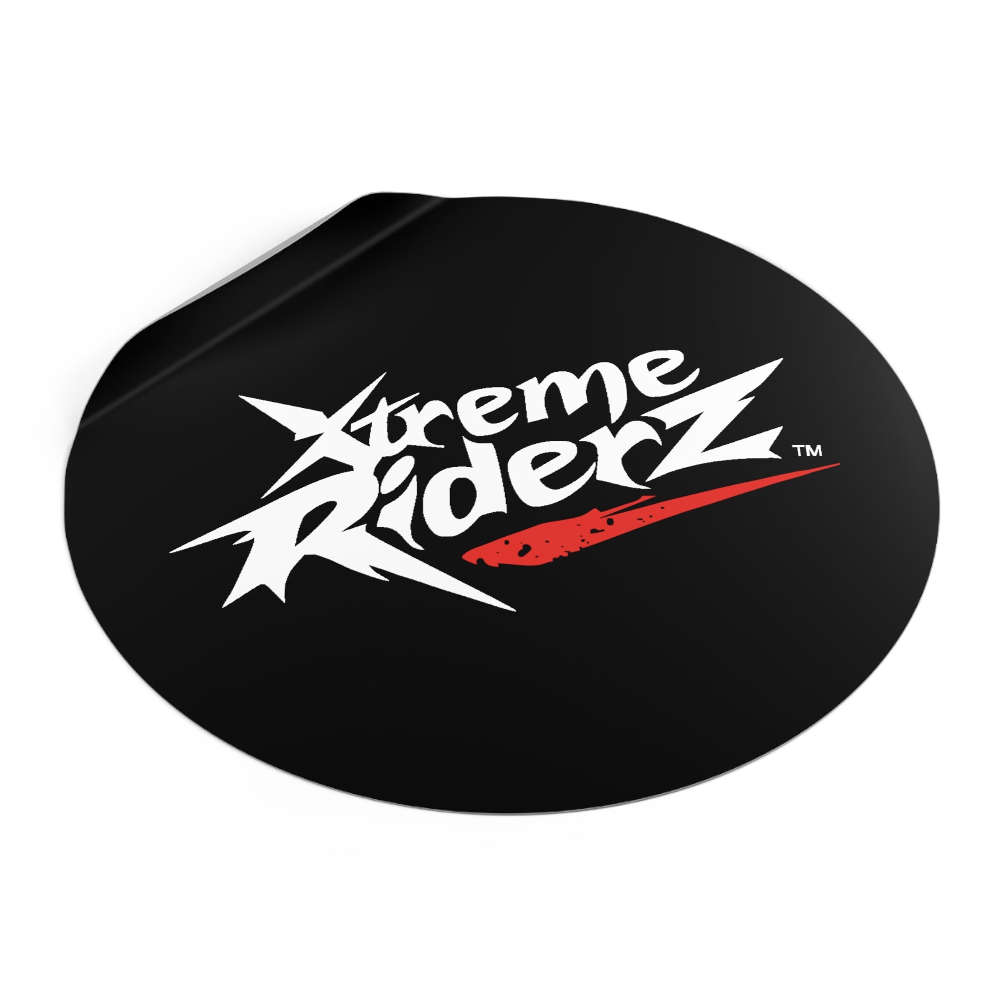 Black Round Vinyl Stickers- Xtreme Riderz Brand