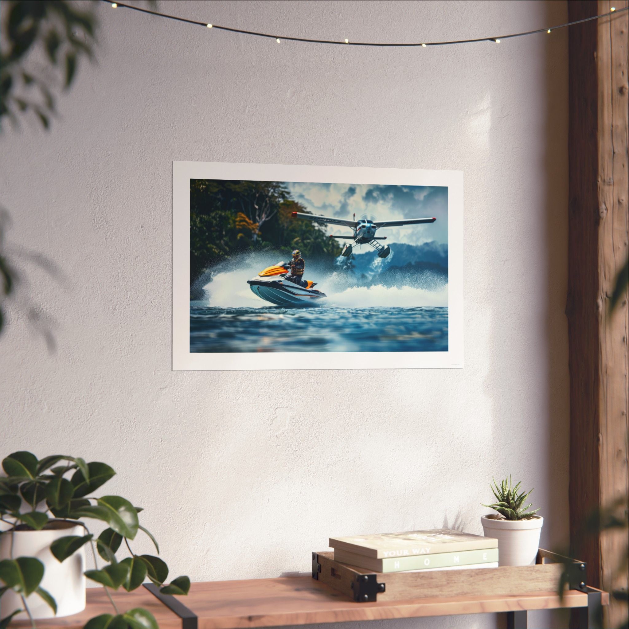 Crossing Paths - Aviation/Watersports - Gallery Print Poster - DC0143