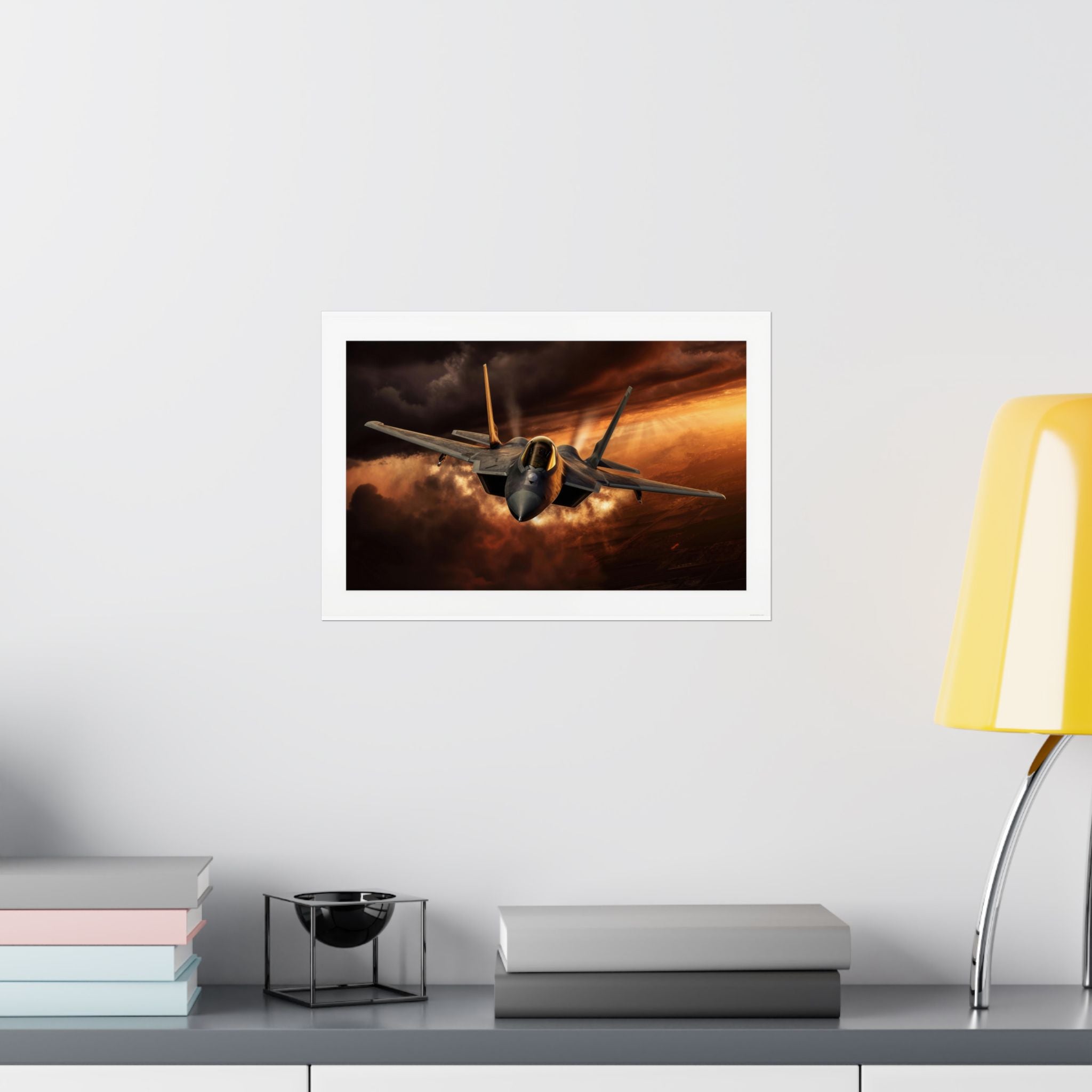F22 Raptor Sunset Storm - Aviation - Gallery Print Poster - DC0268