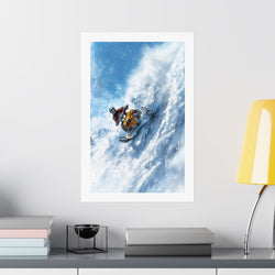 Cliff Hanger -  Snowmobile - Gallery Print Poster - DC0164