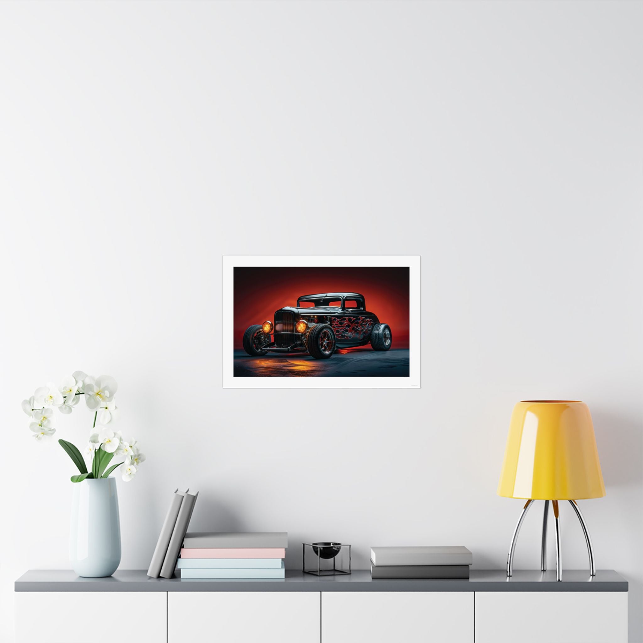 Flamed Deuce Coupe - Auto - Gallery Print Poster - DC0137